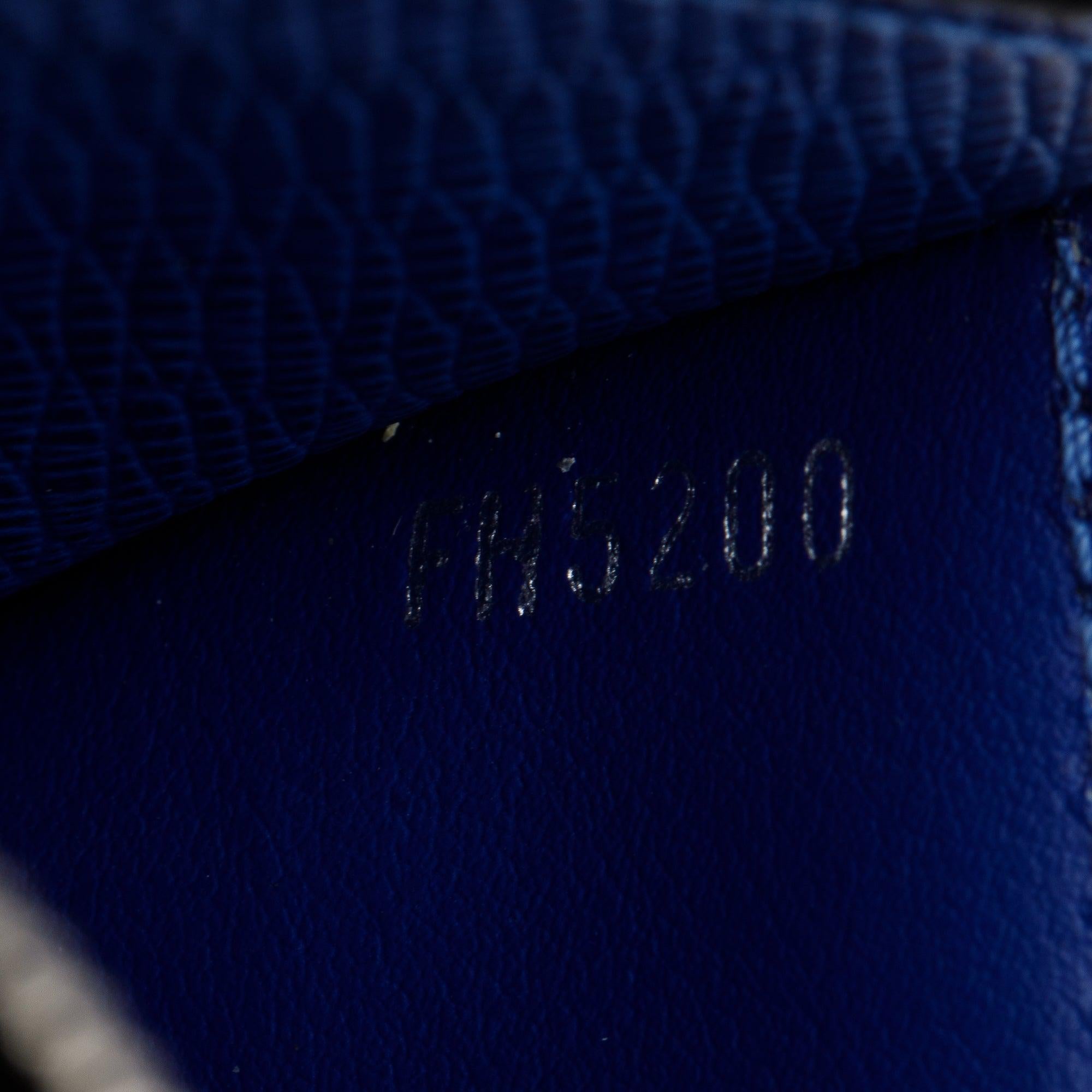 Louis Vuitton 2020 Cobalt Blue Monogram & Taigarama Leather Coin Card Holder w/ Box