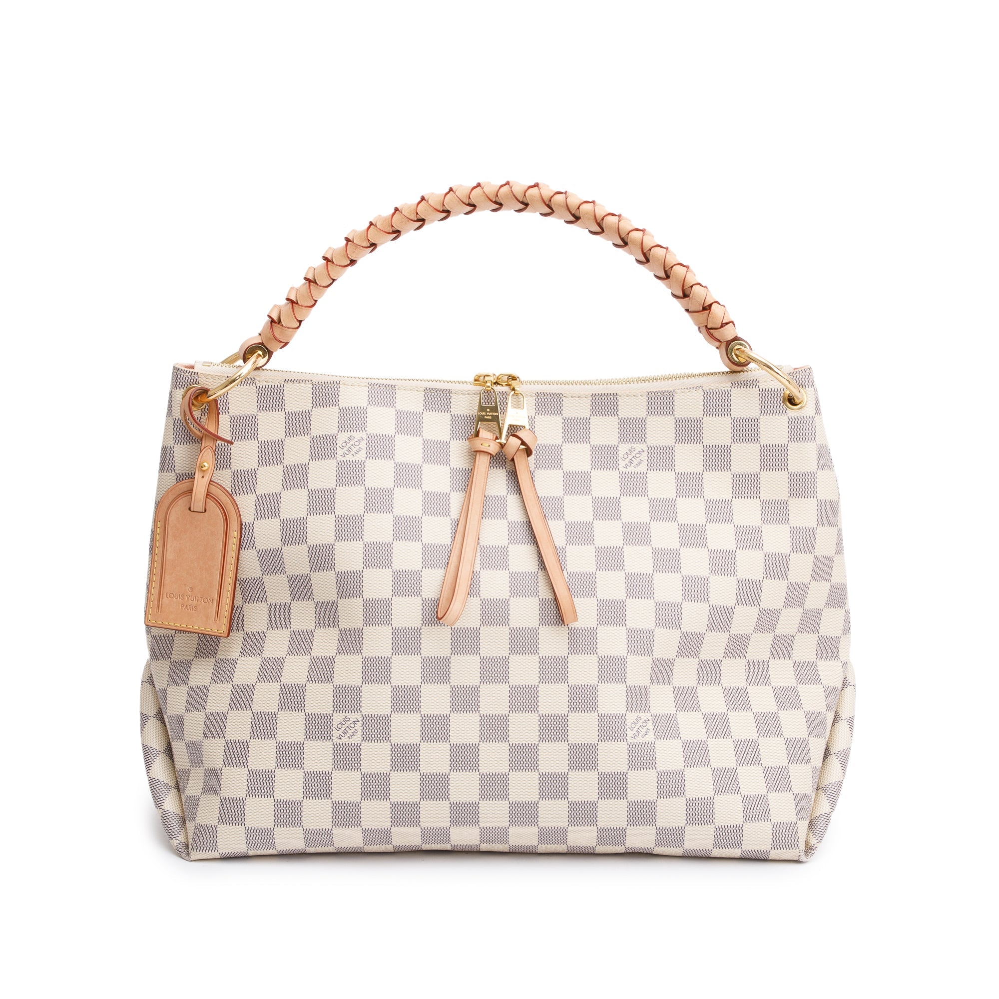 Louis Vuitton 2020 Damier Azur Braided Beaubourg Hobo MM w/ Strap