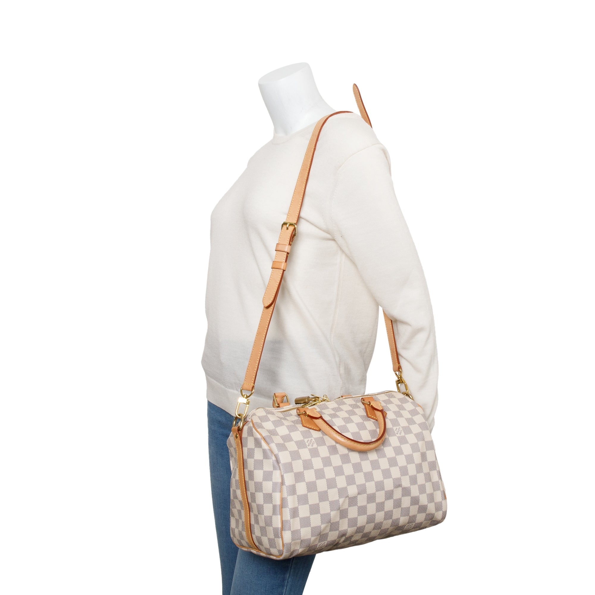 Louis Vuitton 2020 Damier Azur Speedy Bandouliere 30