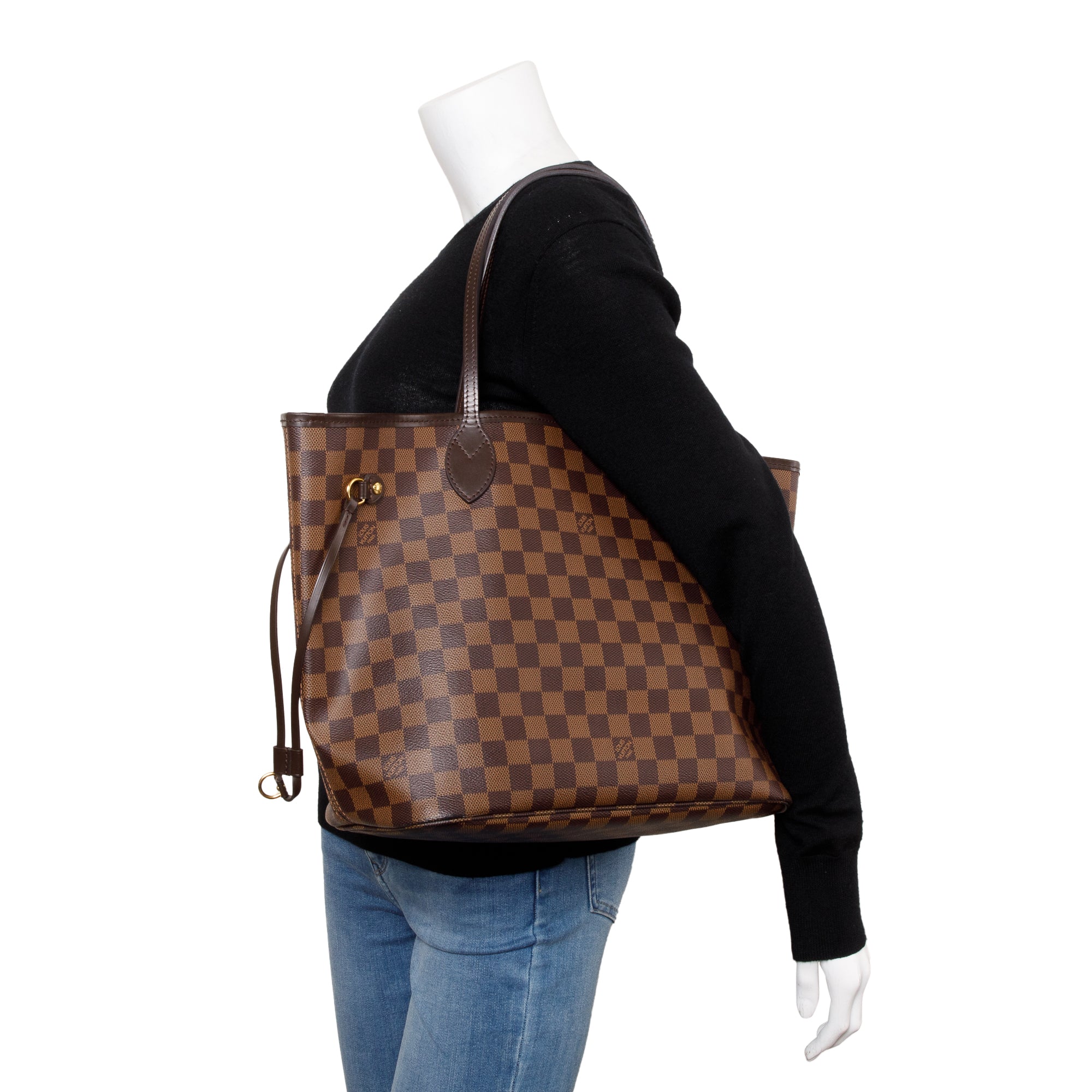 Louis Vuitton 2020 Damier Ebene Neverfull MM w/ Pouch & Box