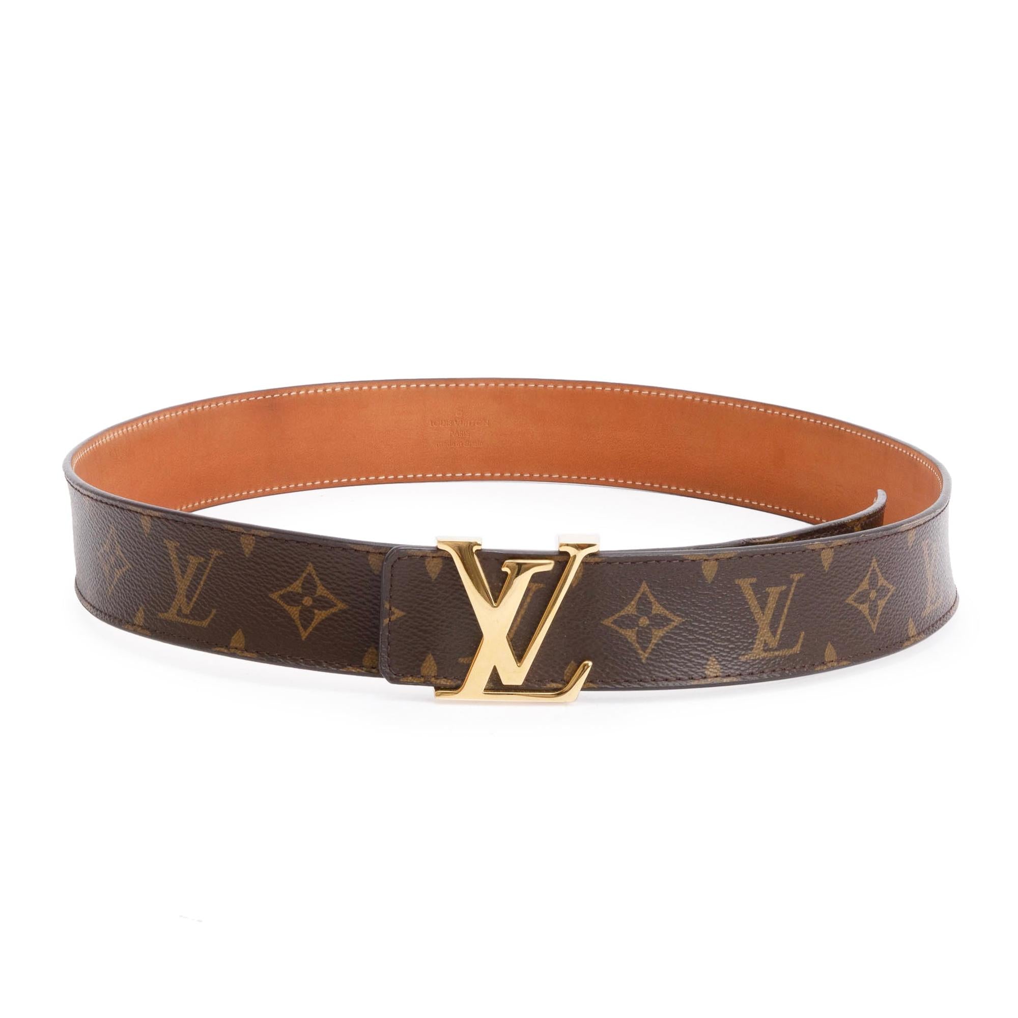 Louis Vuitton 2020 Monogram Canvas LV Initiales 40 MM Belt, Size 95 38 w/ Box