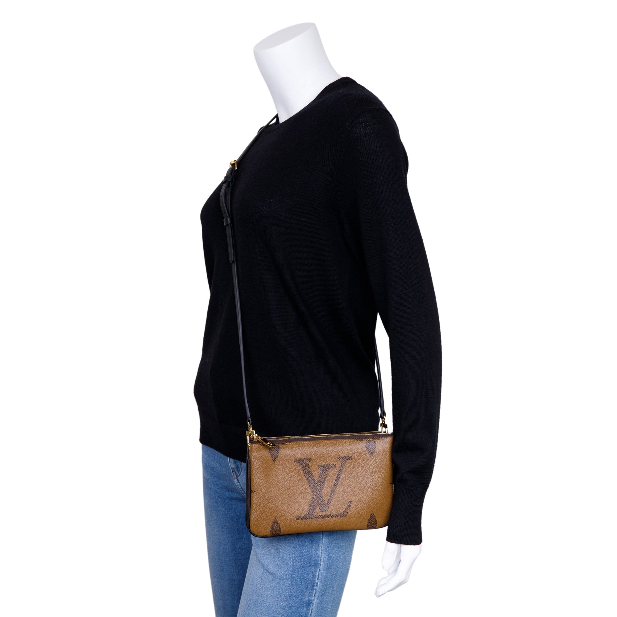 Louis Vuitton 2020 Monogram Double Zip Pochette w/ Box