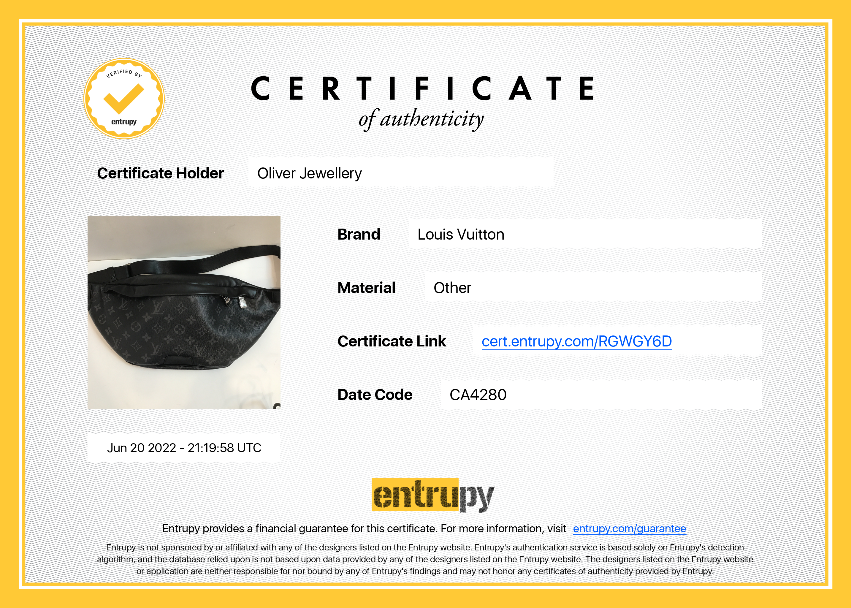 Louis Vuitton 2020 Monogram Eclipse Discovery Bumbag w/ Box