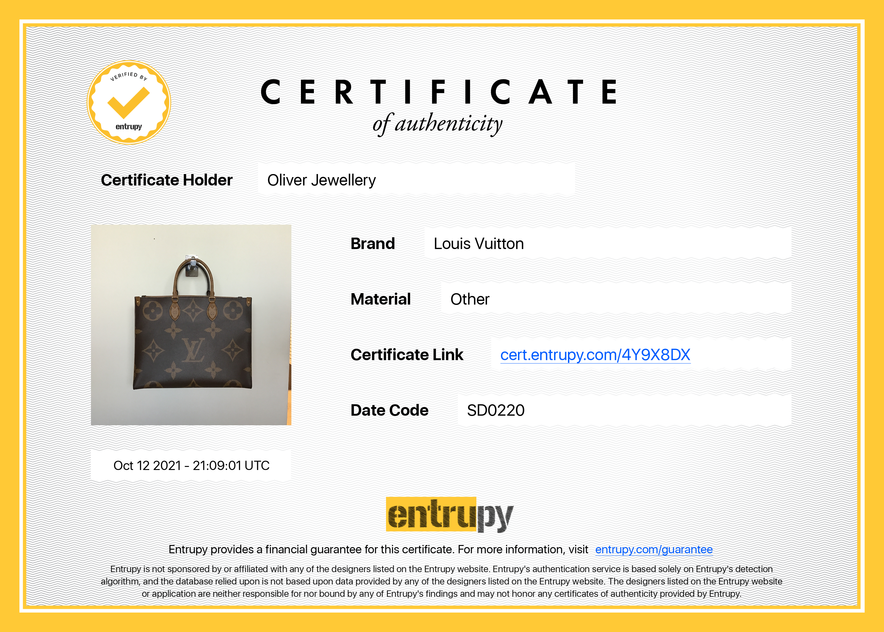 Louis Vuitton 2020 Monogram Onthego GM w/ Receipt