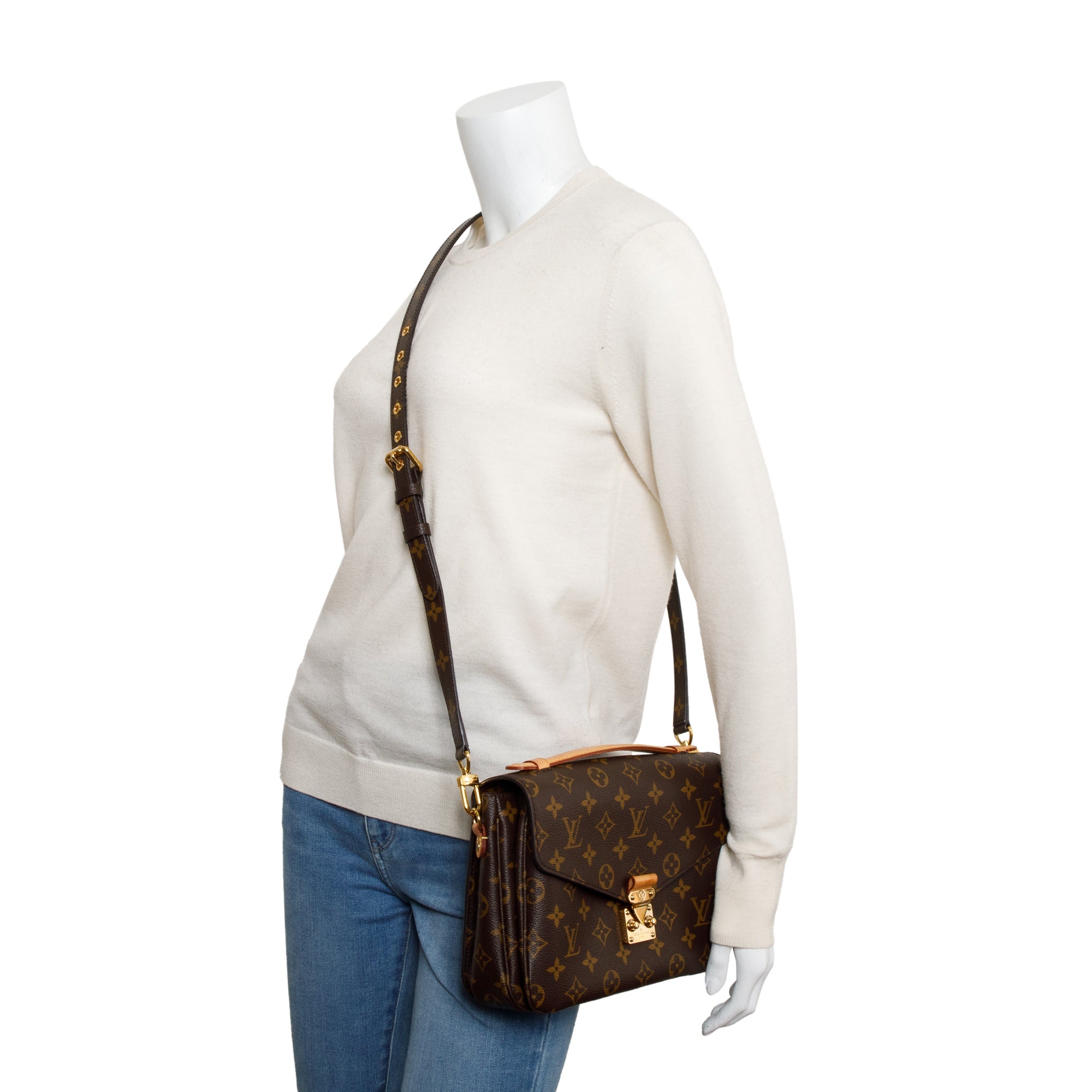 Louis Vuitton 2020 Monogram Pochette Metis w/ Strap & Box
