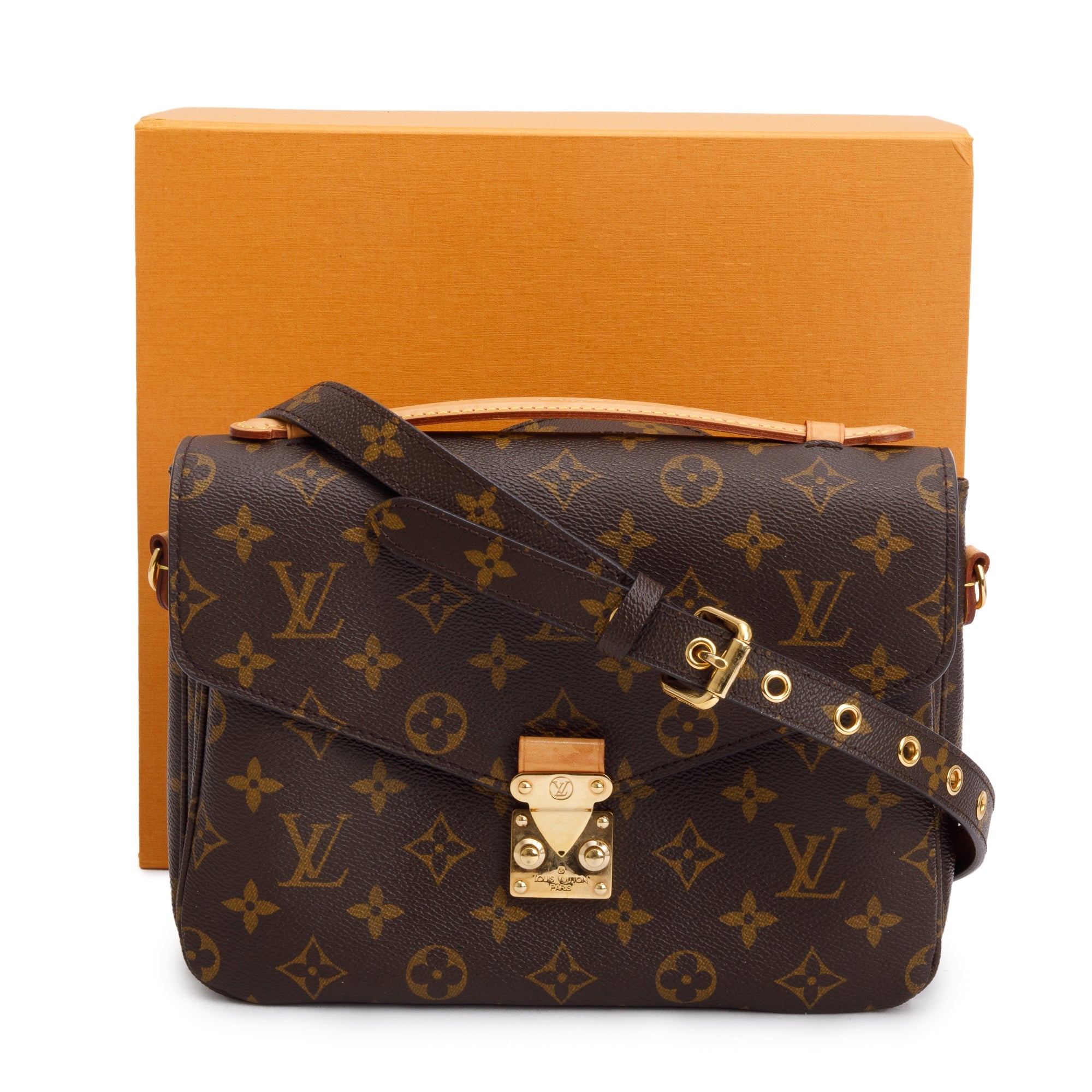 Louis Vuitton 2020 Monogram Pochette Metis w/ Strap & Box
