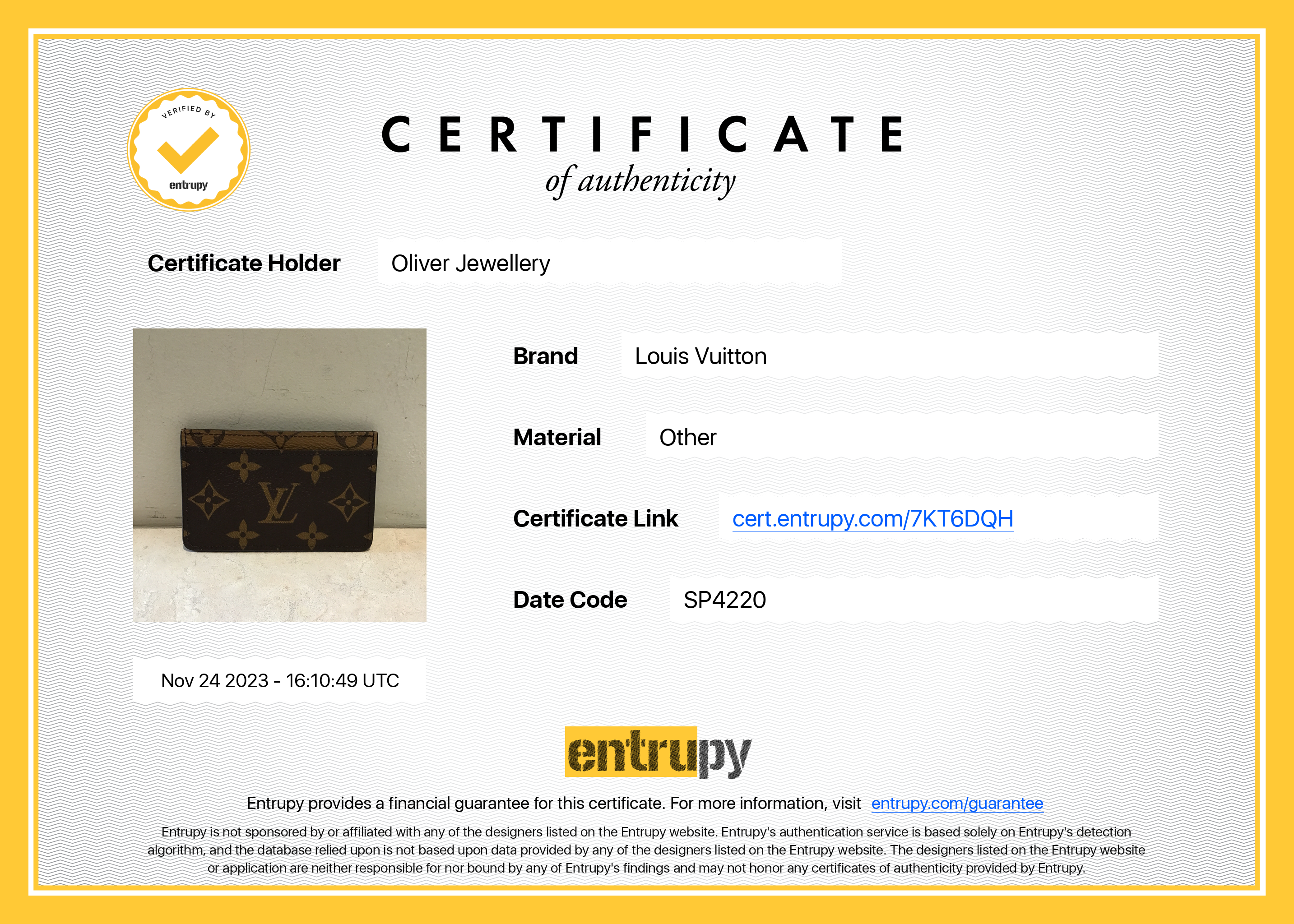 Louis Vuitton 2020 Monogram Reverse Card Holder