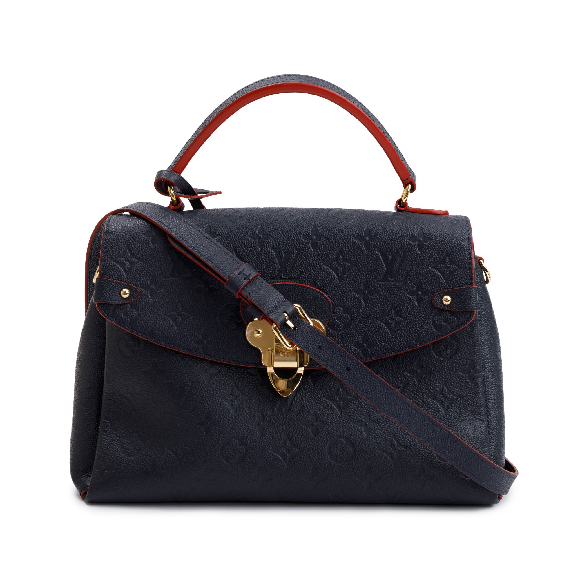 Louis Vuitton 2020 Navy Monogram Empreinte Leather Georges MM w/ Strap