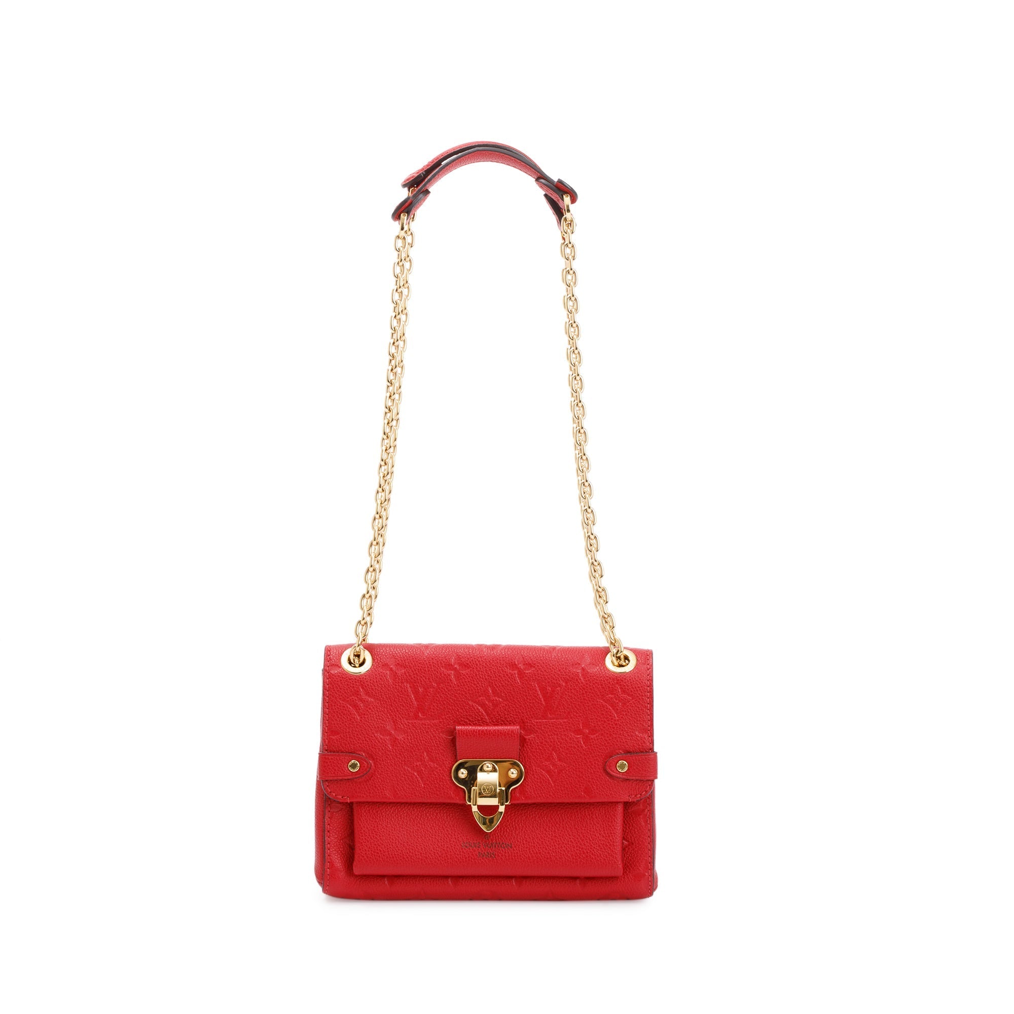 Louis Vuitton 2020 Red Monogram Empreinte Leather Vavin BB