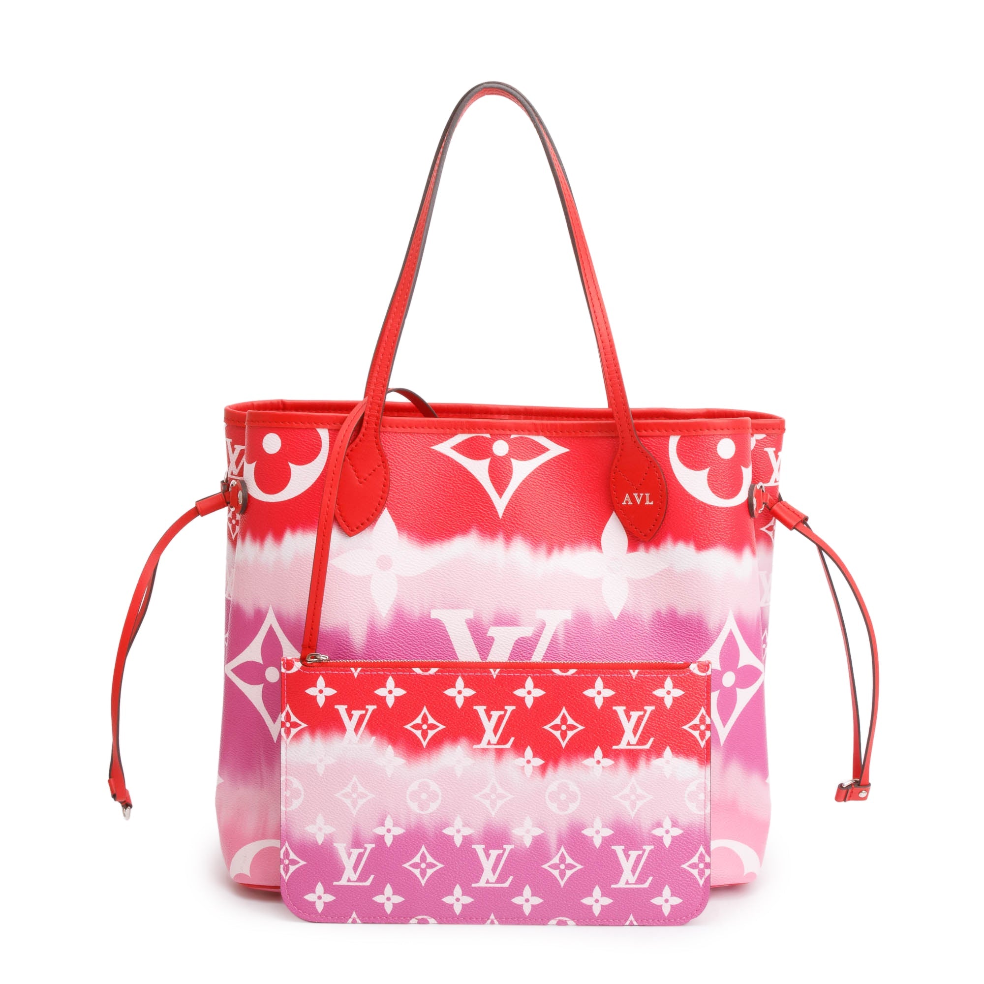 Louis Vuitton 2020 Red/Pink Monogram Escale Neverfull MM w/ Pouch & Box