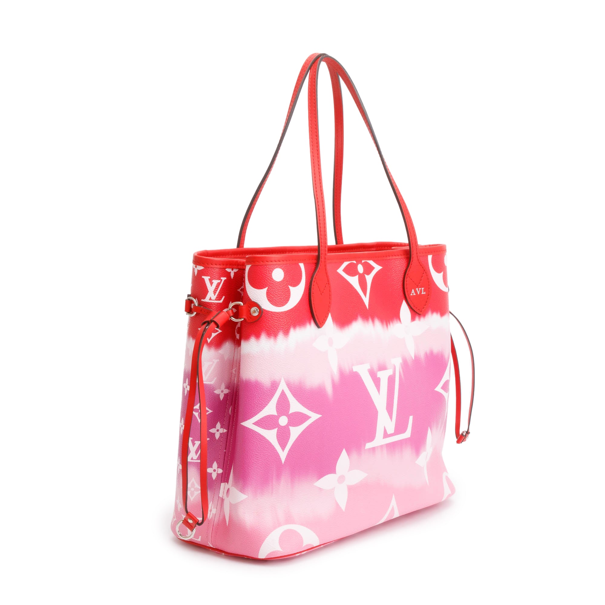 Louis Vuitton 2020 Red/Pink Monogram Escale Neverfull MM w/ Pouch & Box
