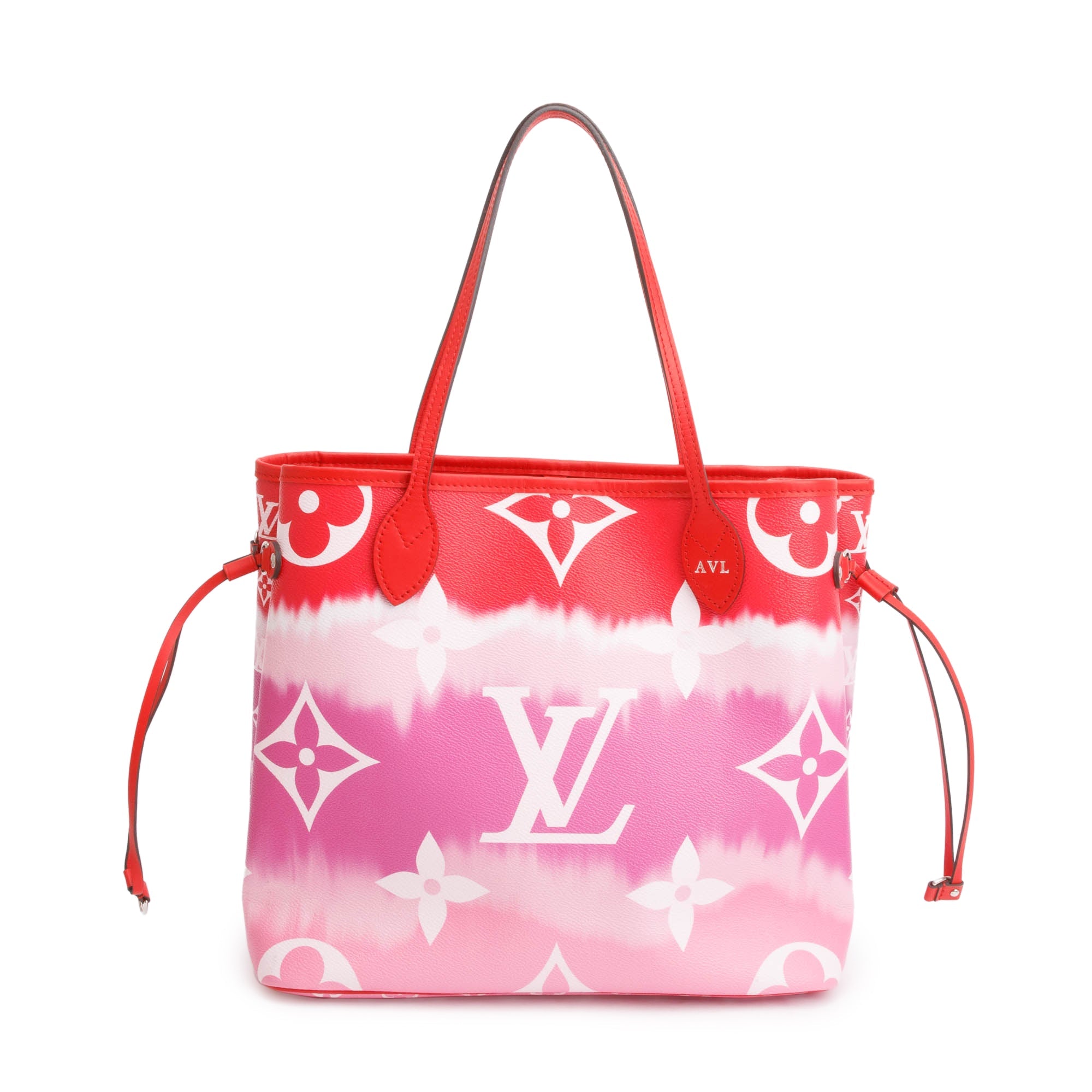 Louis Vuitton 2020 Red/Pink Monogram Escale Neverfull MM w/ Pouch & Box