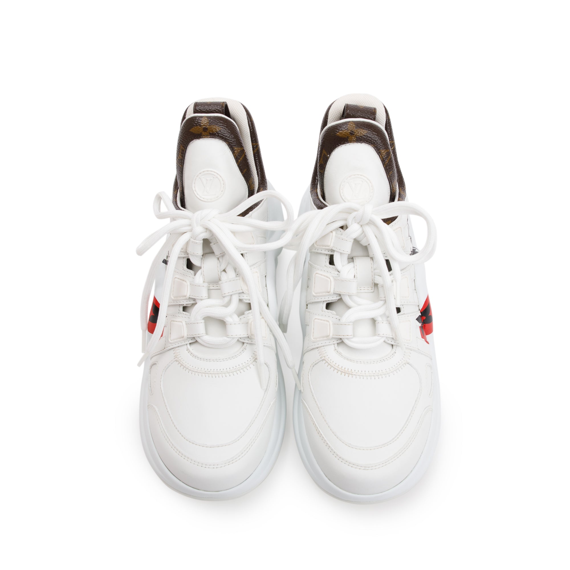 Louis Vuitton 2020 White LV Archlight Sneakers, Size 37.5 w/ Box