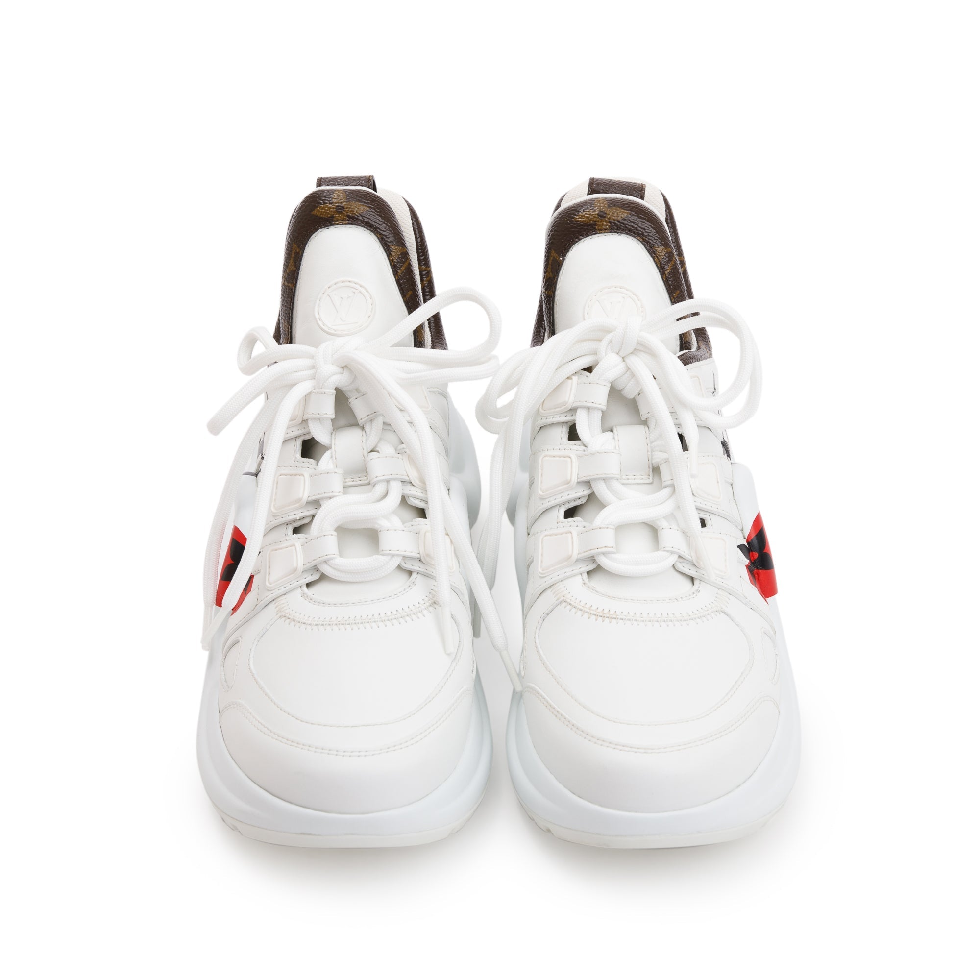 Louis Vuitton 2020 White LV Archlight Sneakers, Size 37.5 w/ Box