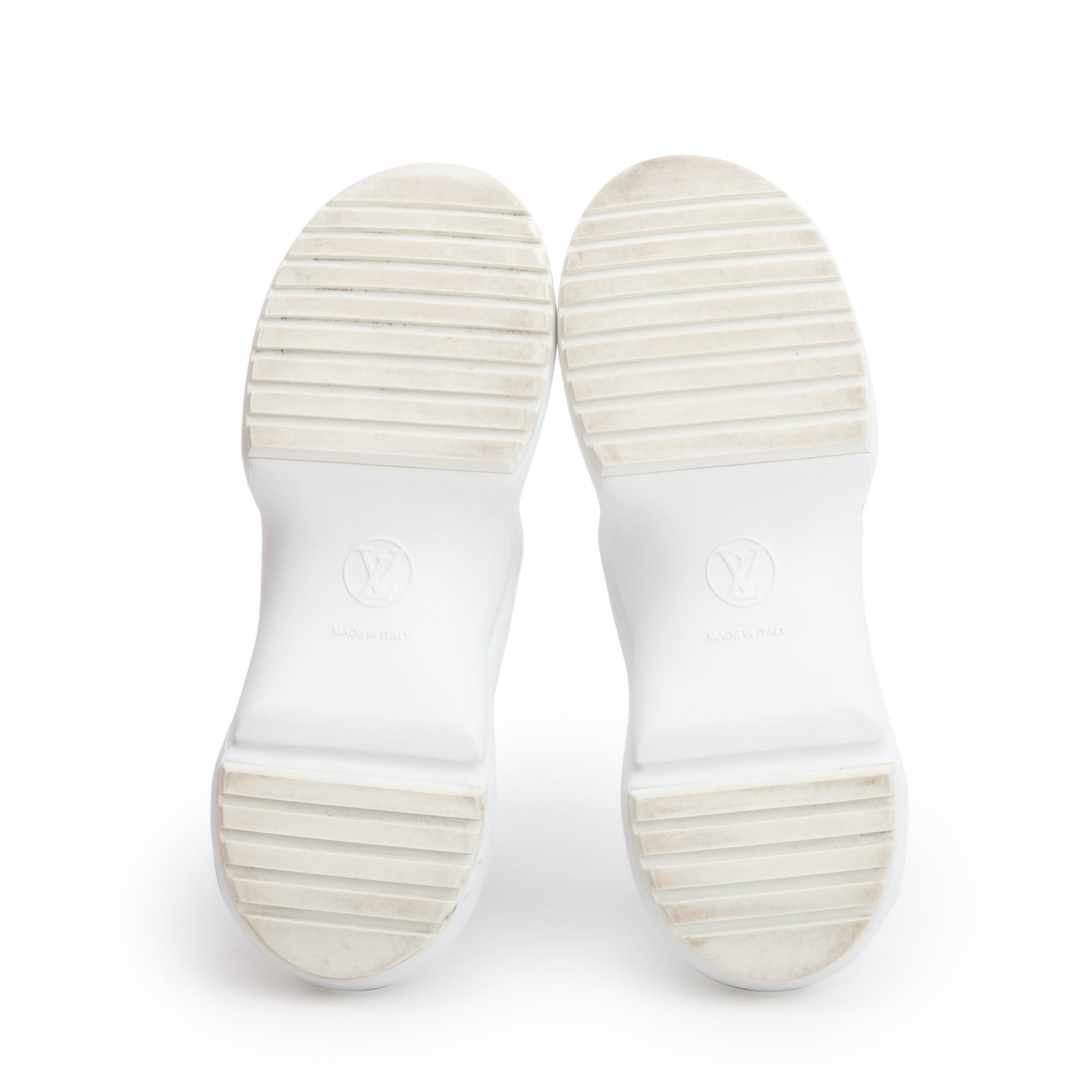 Louis Vuitton 2020 White Leather Monogram Trim LV Heart Archlight Sneakers, Size 37.5 w/ Box