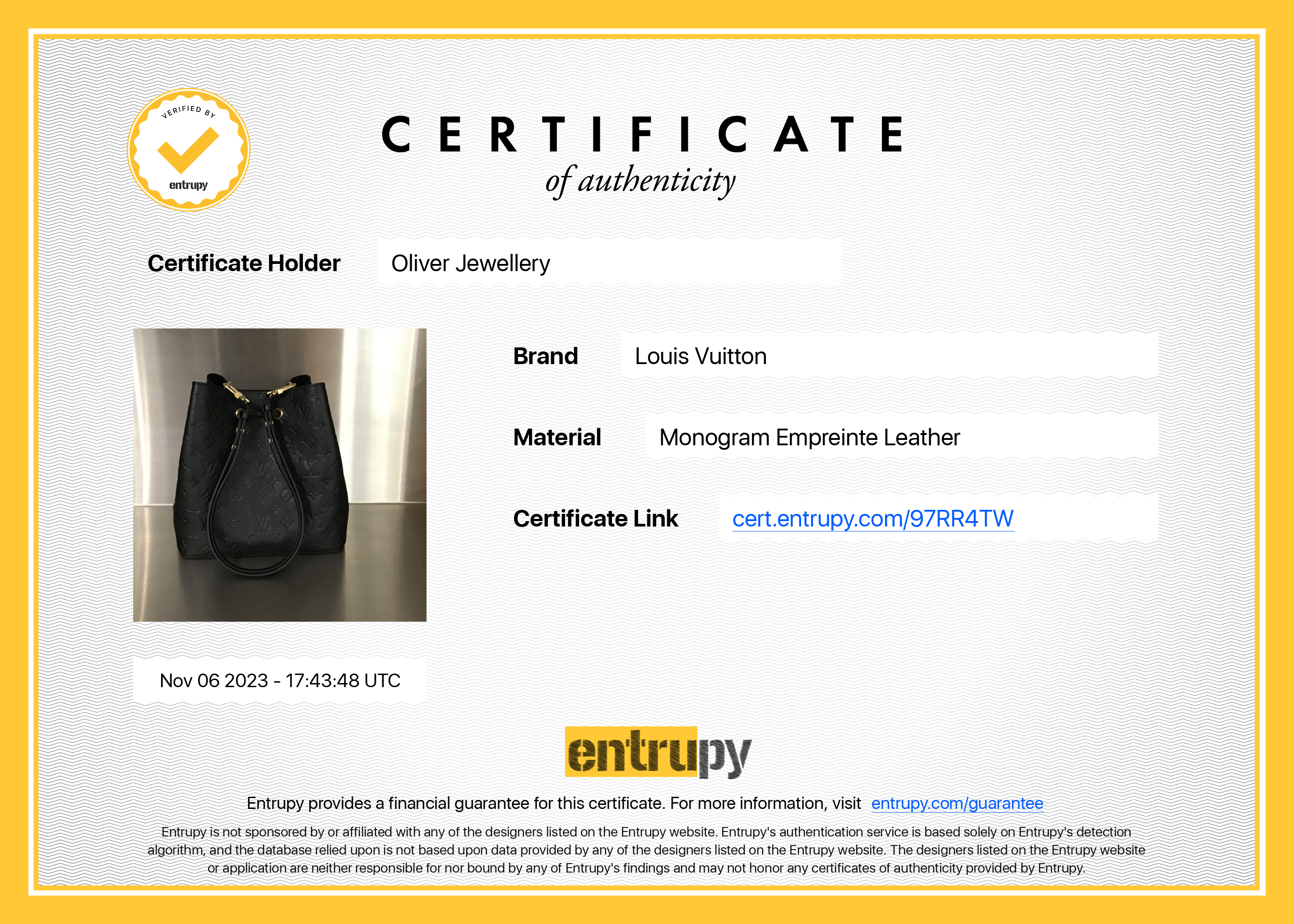 Louis Vuitton 2021 Black Monogram Empreinte Leather Neonoe MM w/ Box & Receipt