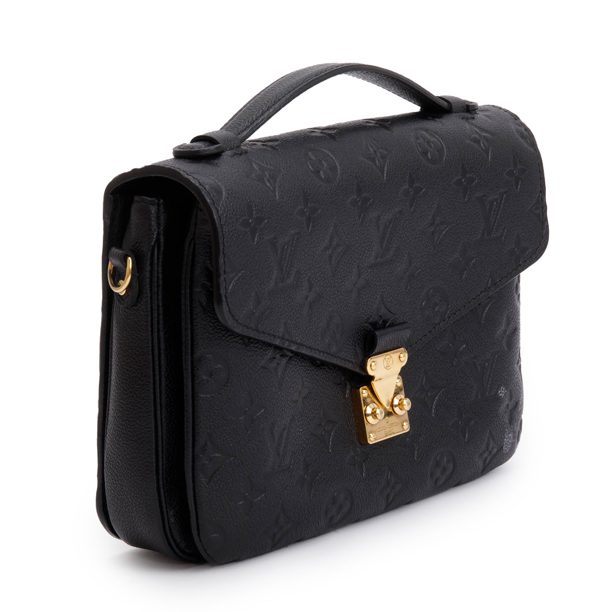 Louis Vuitton 2021 Black Monogram Empreinte Leather Pochette Metis w/ Box & Receipt