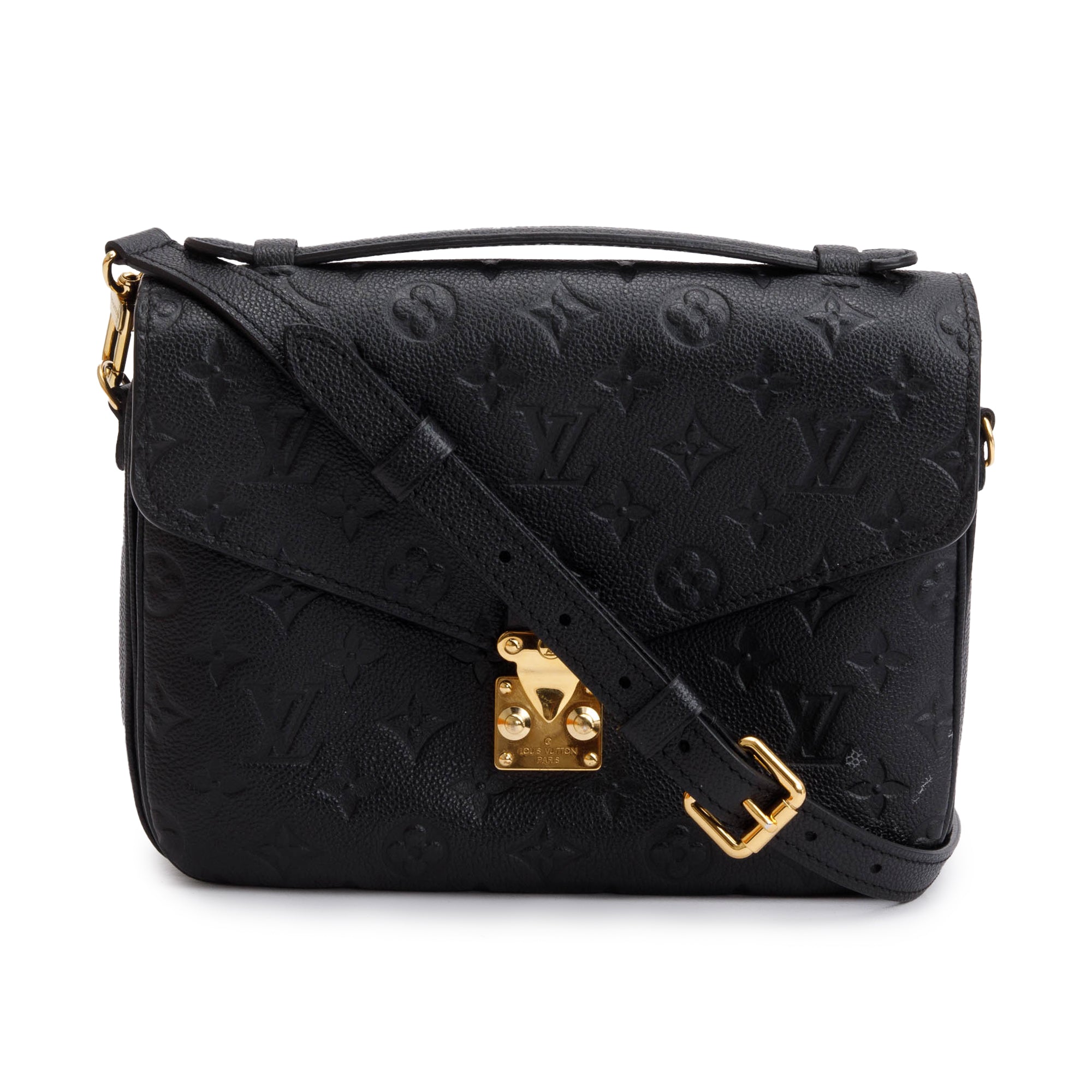 Louis Vuitton 2021 Black Monogram Empreinte Leather Pochette Metis w/ Box & Receipt