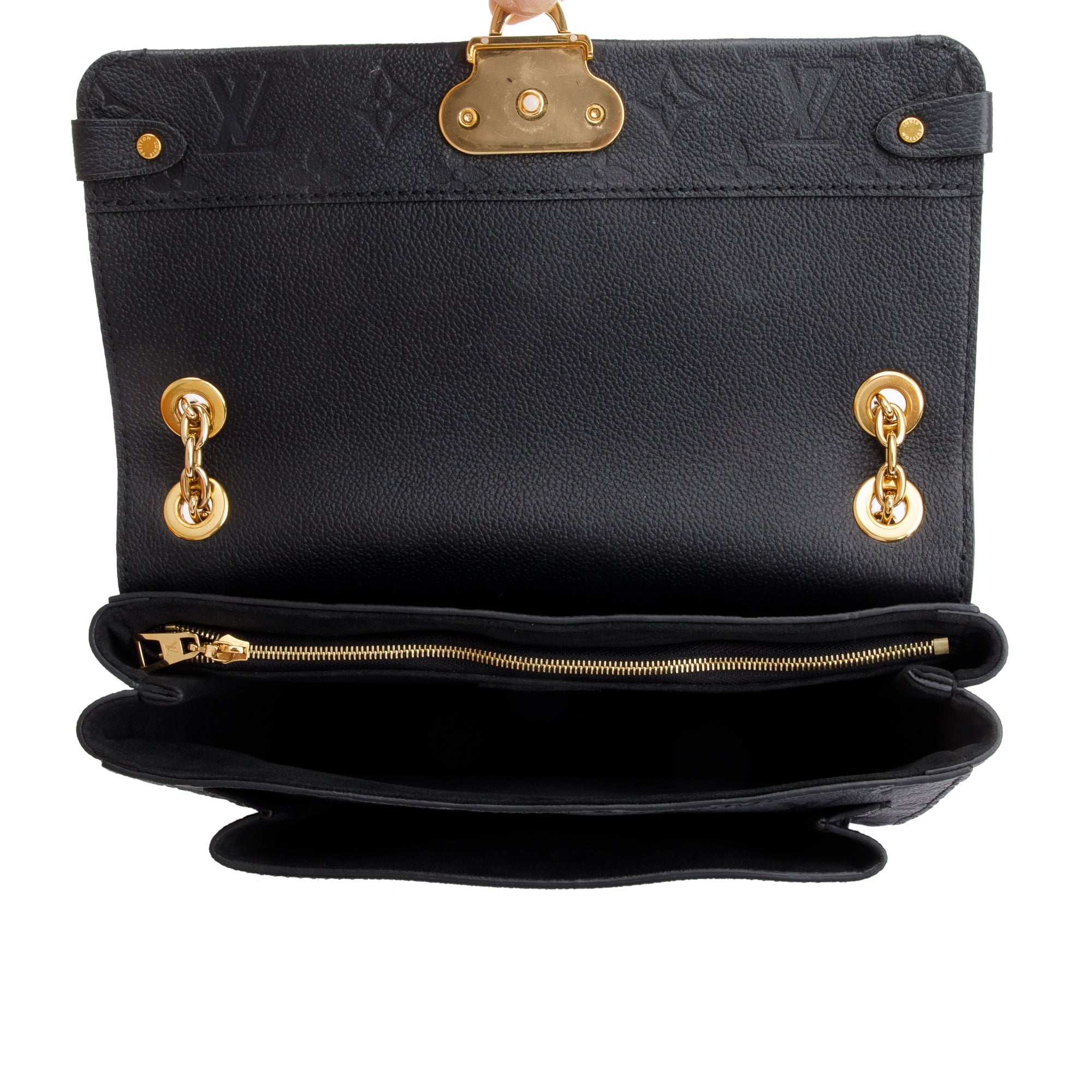 Louis Vuitton 2021 Black Monogram Empreinte Leather Vavin PM w/ Box & Receipt