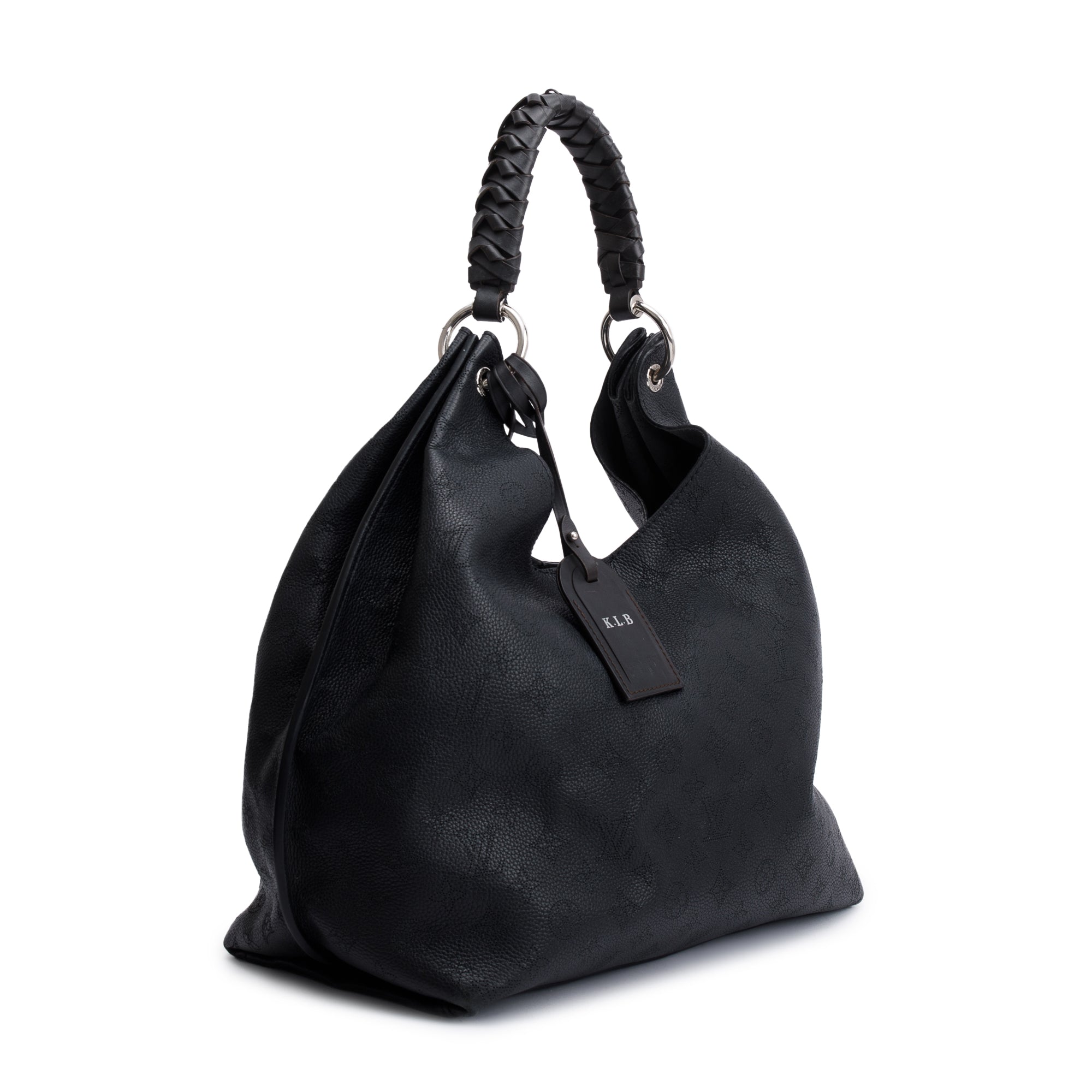 Louis Vuitton 2021 Black Monogram Mahina Carmel Hobo Bag