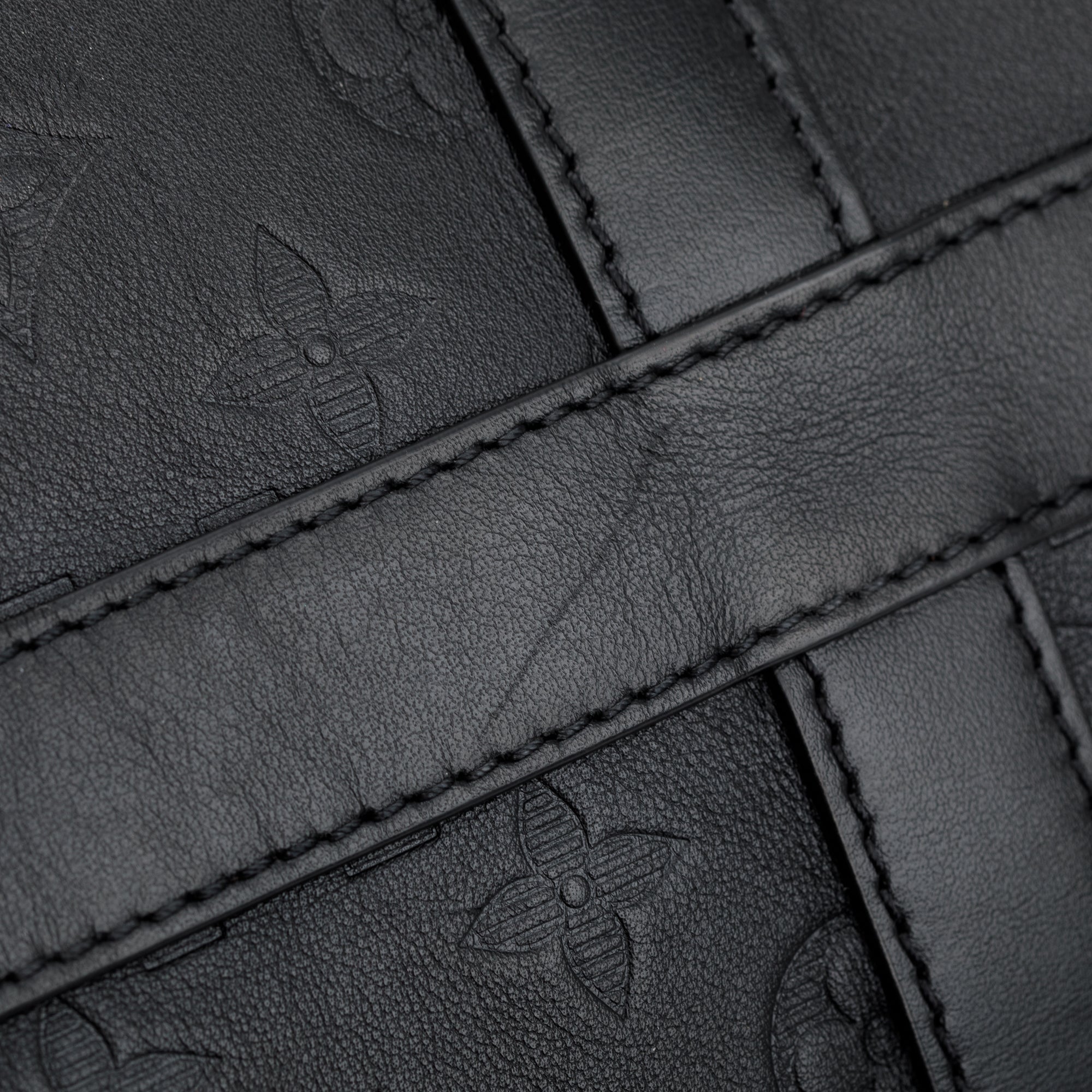 Louis Vuitton 2021 Black Monogram Shadow Embossed Keepall Bandouliere 50 w/ Box & Receipt