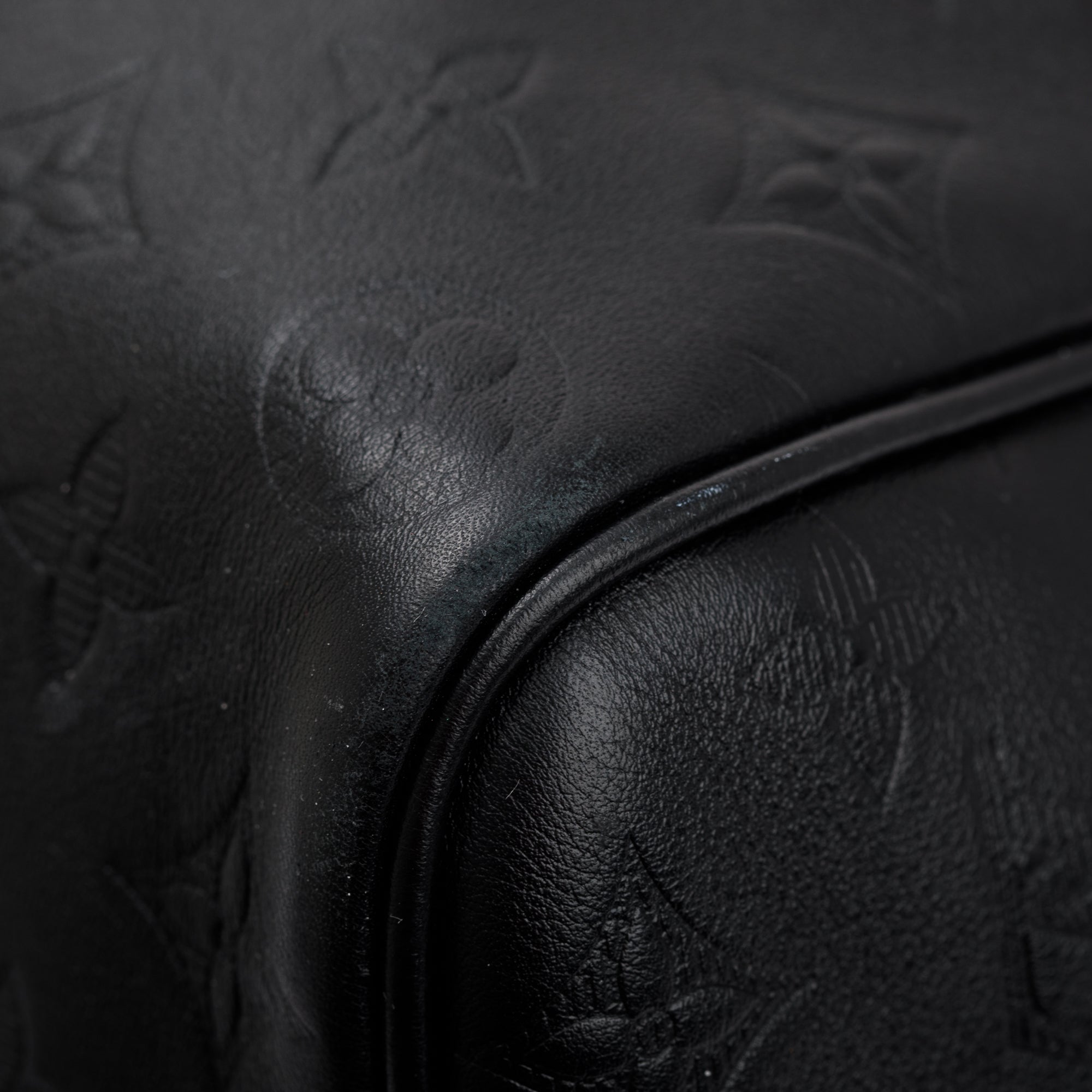 Louis Vuitton 2021 Black Monogram Shadow Embossed Keepall Bandouliere 50 w/ Box & Receipt