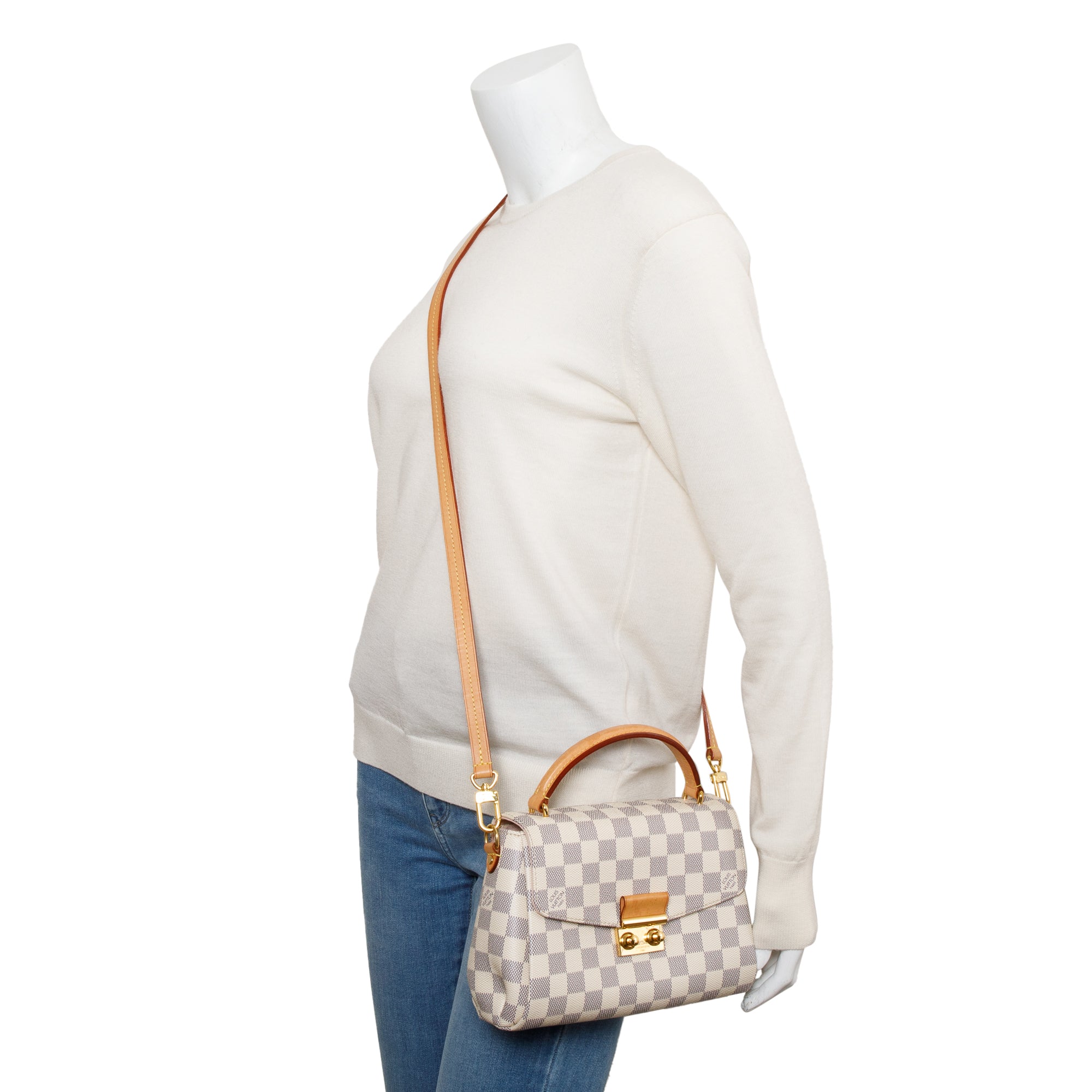 Louis Vuitton 2021 Damier Azur Croisette Bag w/ Box