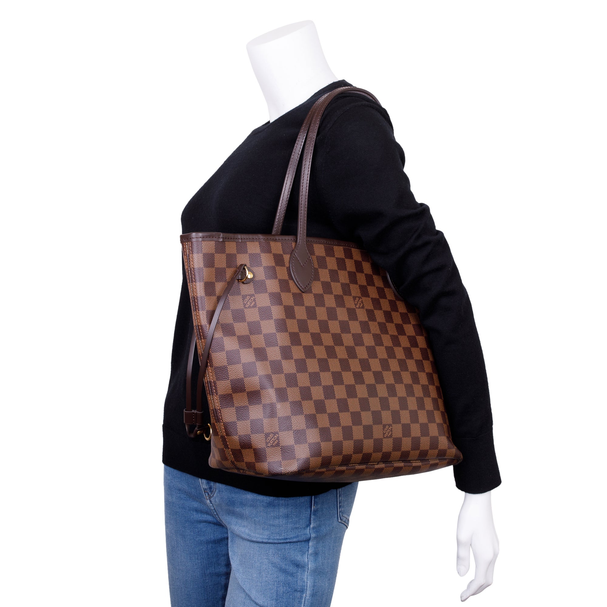 Louis Vuitton 2021 Damier Ebene Neverfull MM w/ Receipt