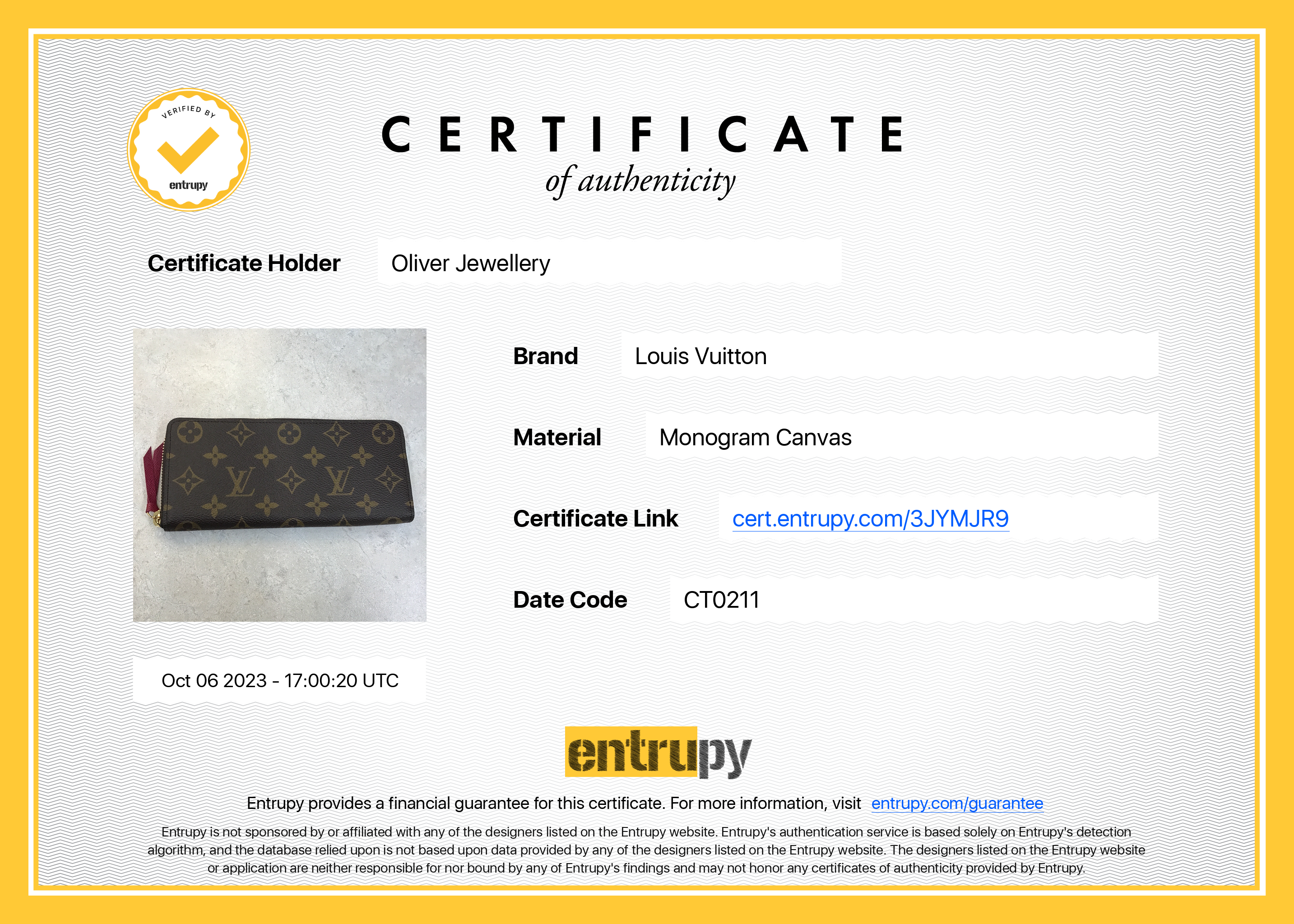 Louis Vuitton 2021 Monogram Clemence Wallet w/ Box & Receipt