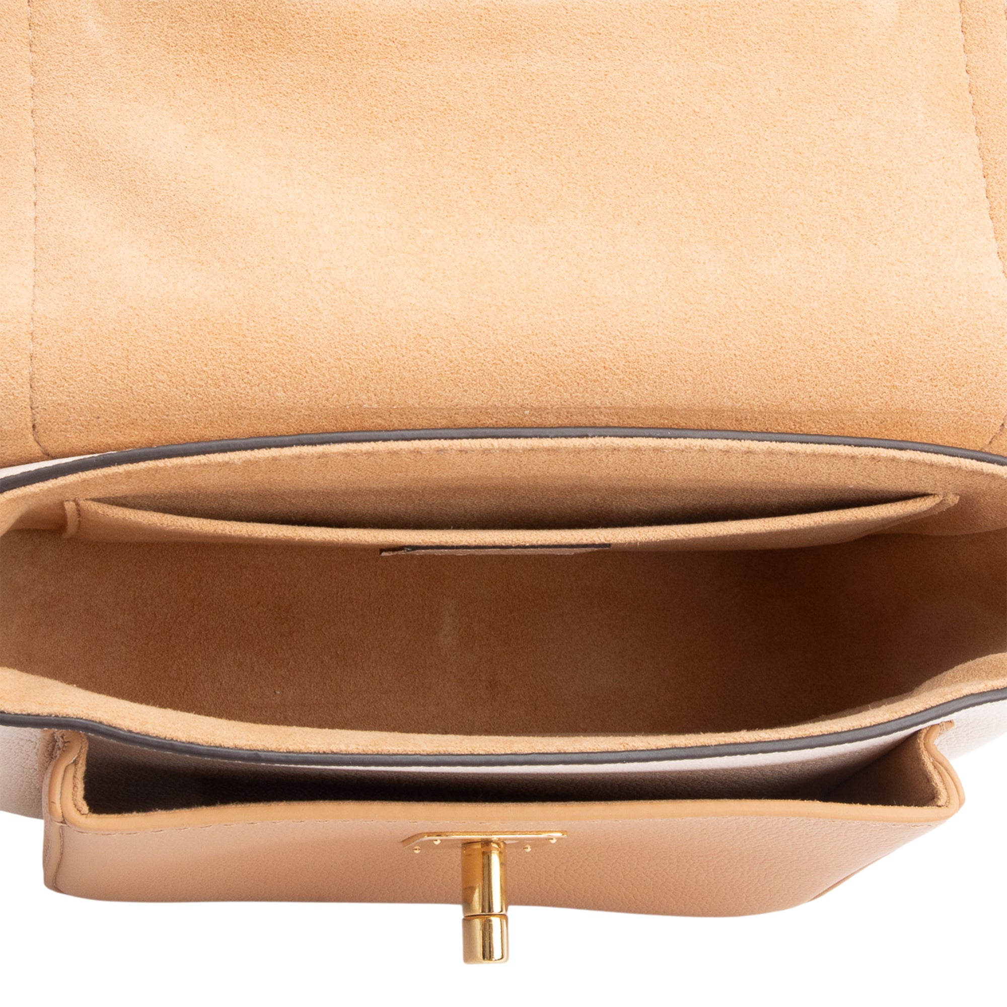 Louis Vuitton 2022 Beige Leather LockMe Tender Bag w/ Straps & Receipt