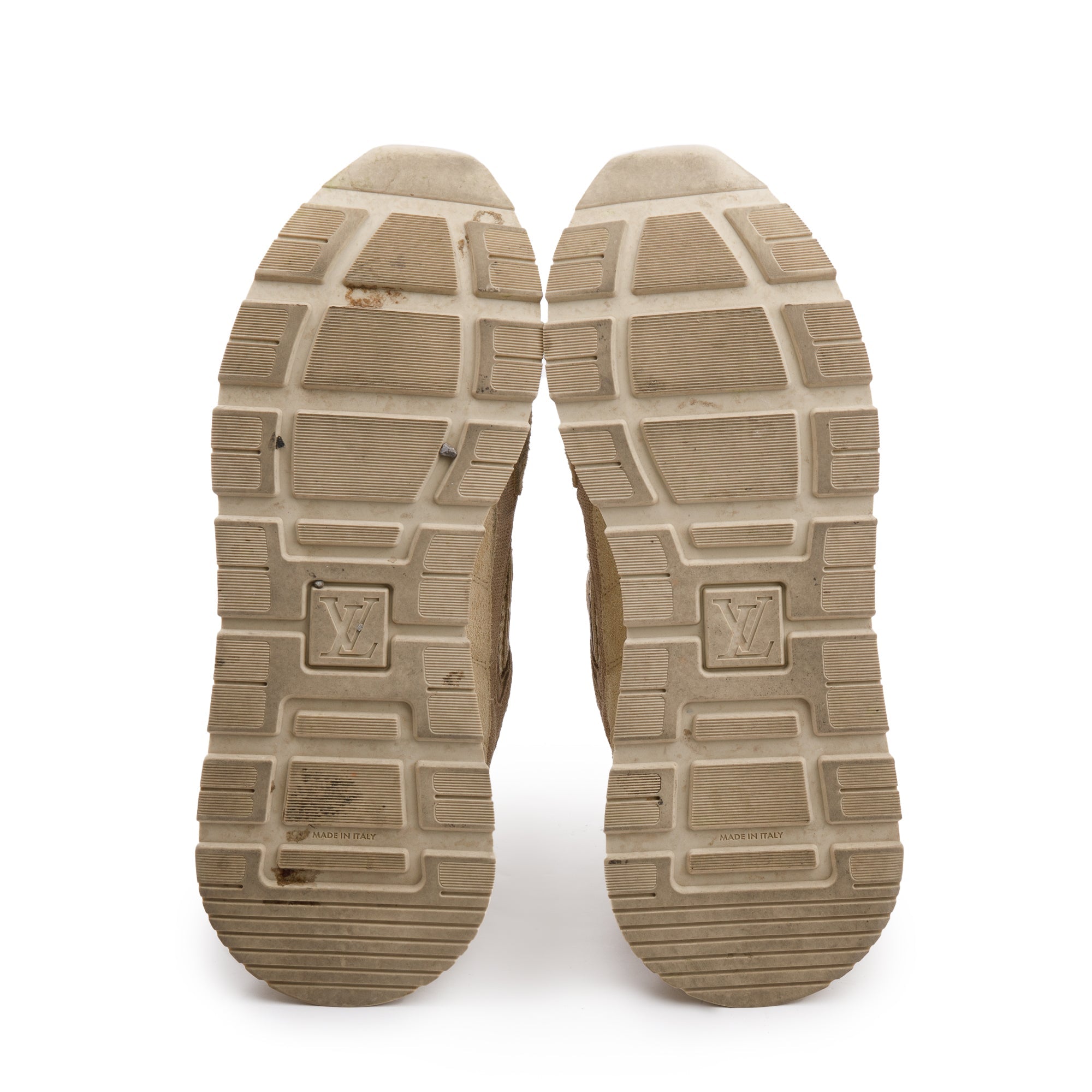Louis Vuitton 2022 Beige Suede LV Trainer Sneakers, Size 7 w/ Box
