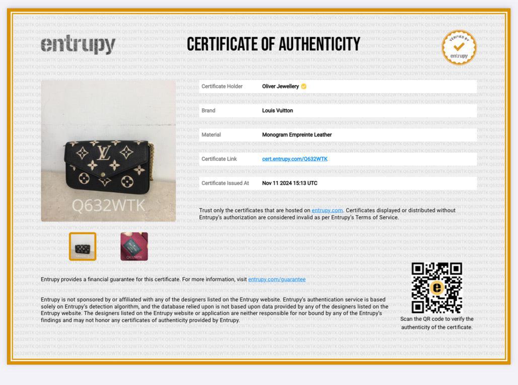 Louis Vuitton 2022 Bicolor Monogram Empreinte Leather Felicie Pochette w/ Inserts