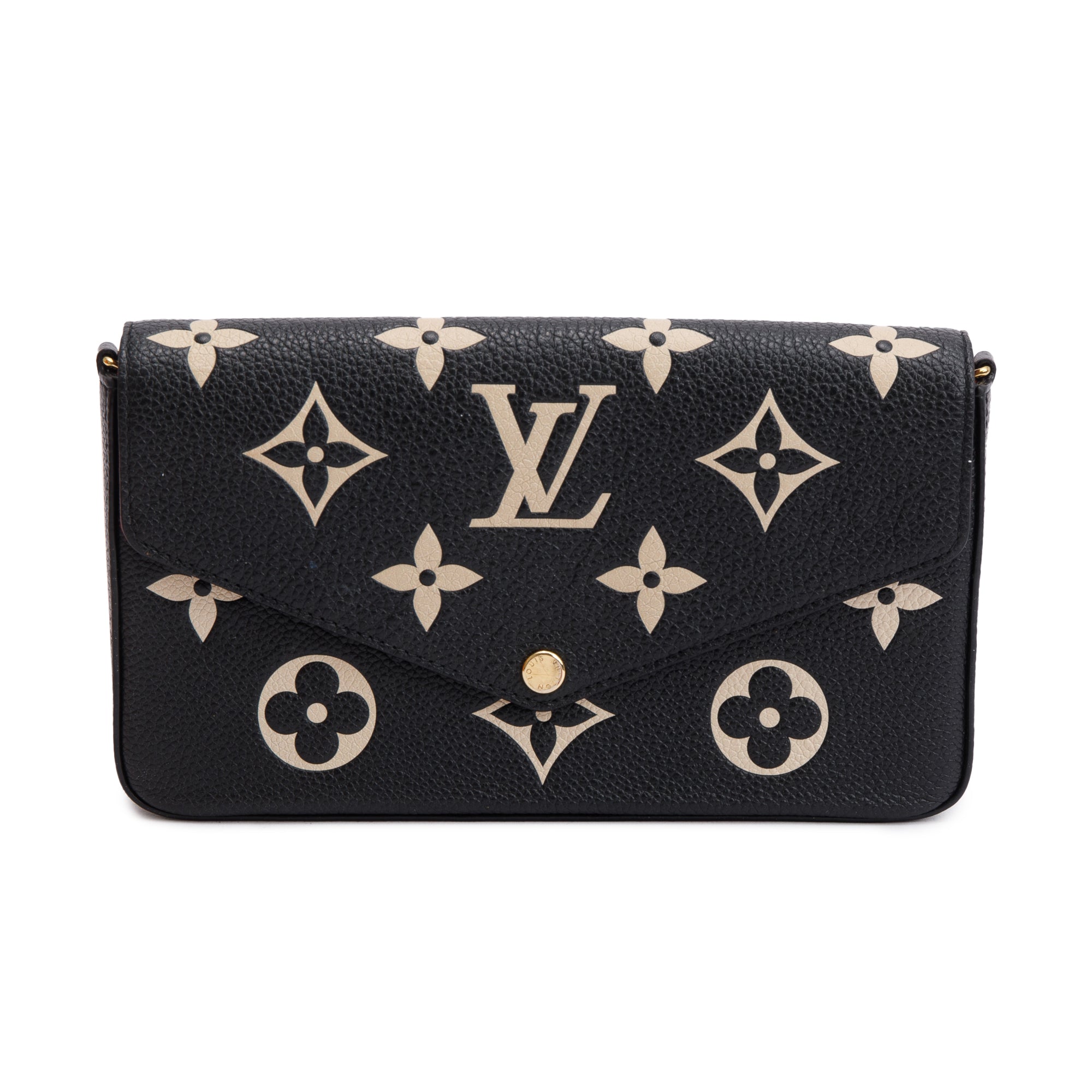 Louis Vuitton 2022 Bicolor Monogram Empreinte Leather Felicie Pochette w/ Inserts & Box