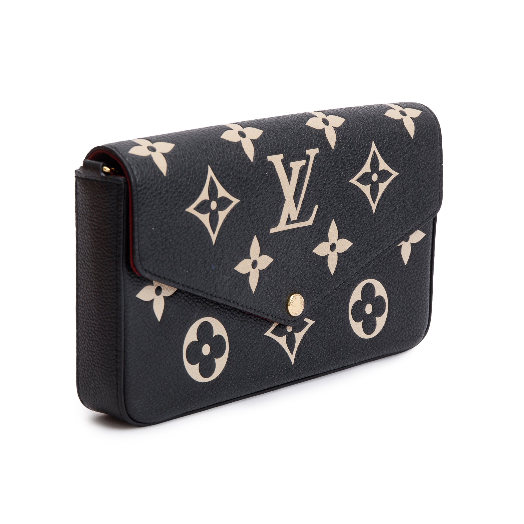 Louis Vuitton 2022 Bicolor Monogram Empreinte Leather Felicie Pochette w/ Inserts & Box