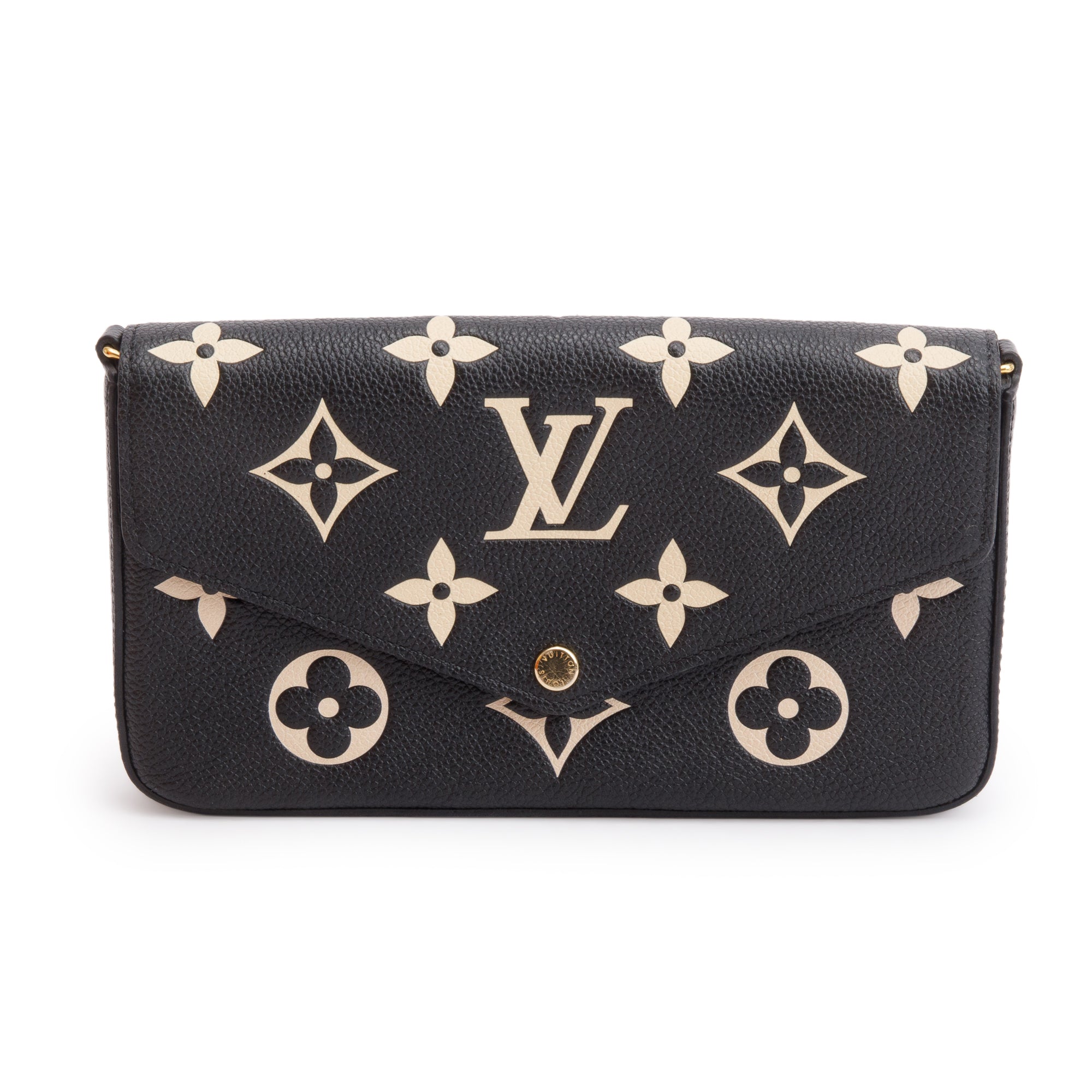 Louis Vuitton 2022 Bicolor Monogram Empreinte Leather Felicie Pochette w/ Inserts & Box
