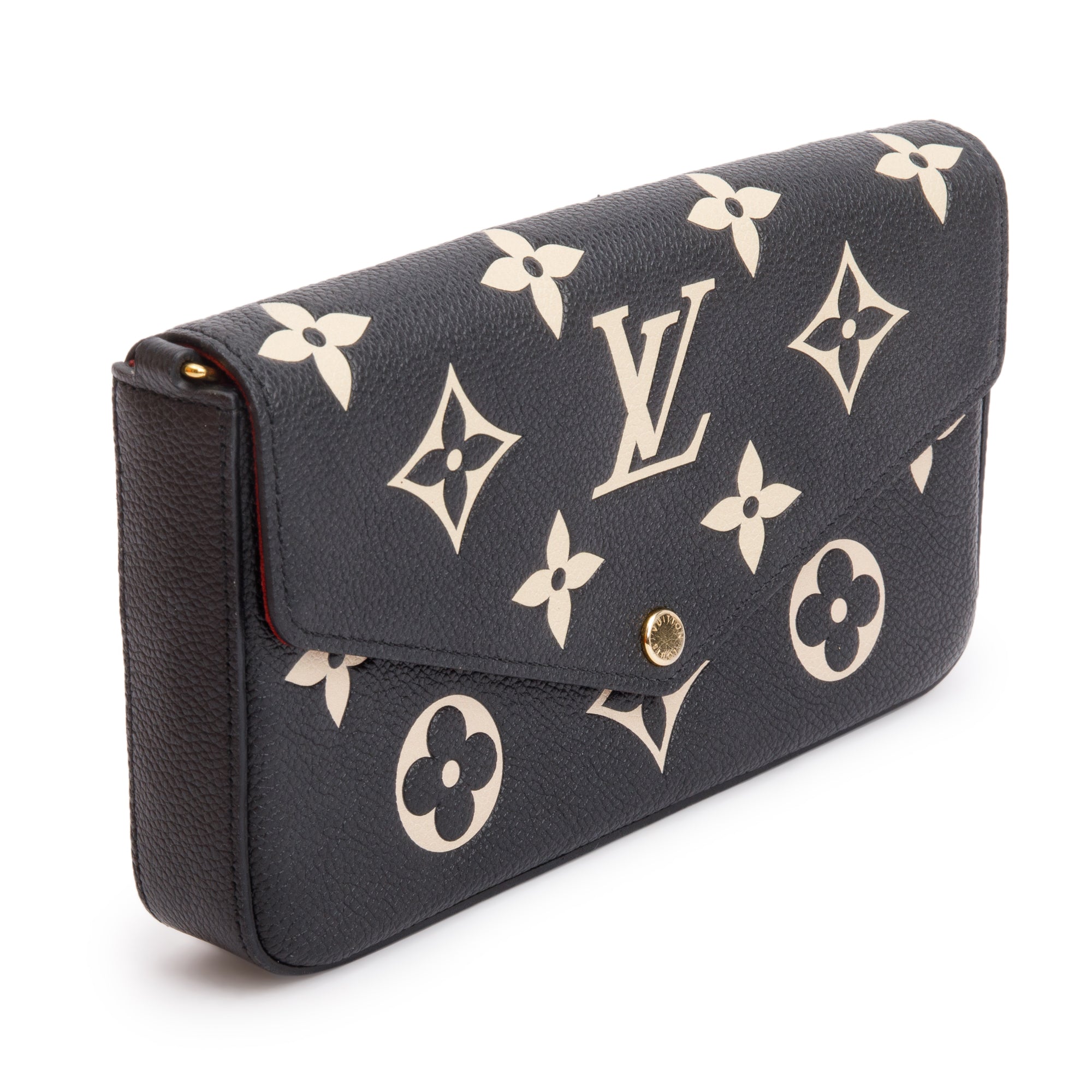 Louis Vuitton 2022 Bicolor Monogram Empreinte Leather Felicie Pochette w/ Inserts & Box