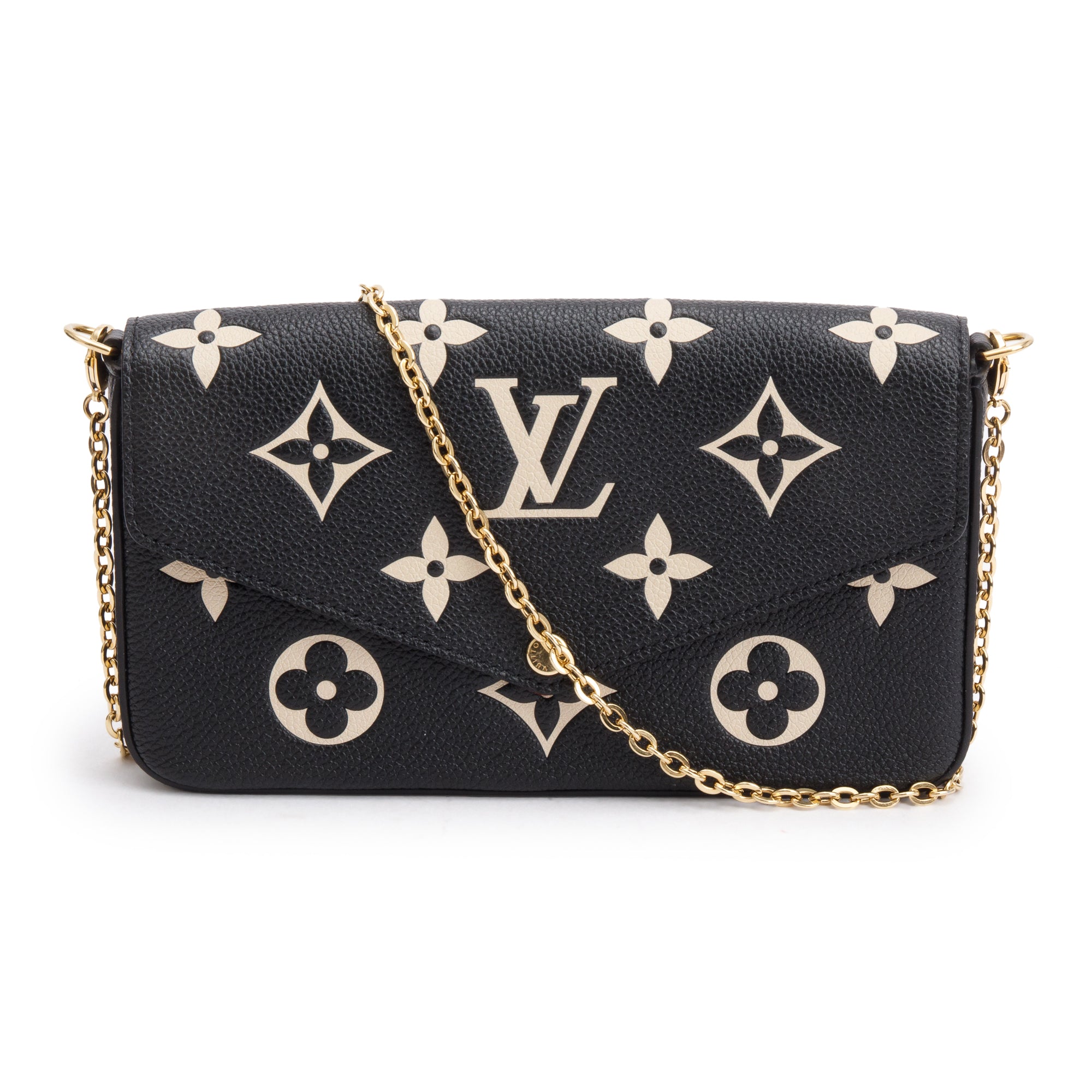 Louis Vuitton 2022 Bicolor Monogram Empreinte Leather Felicie Pochette w/ Inserts