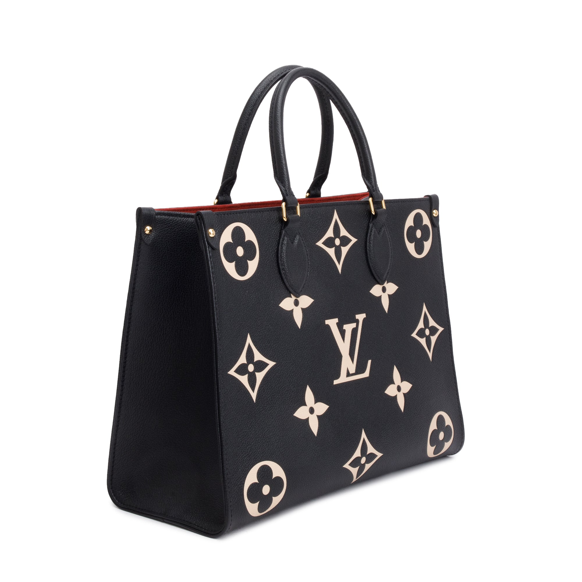 Louis Vuitton 2022 Bicolor Monogram Empreinte Leather OnTheGo MM w/ Box