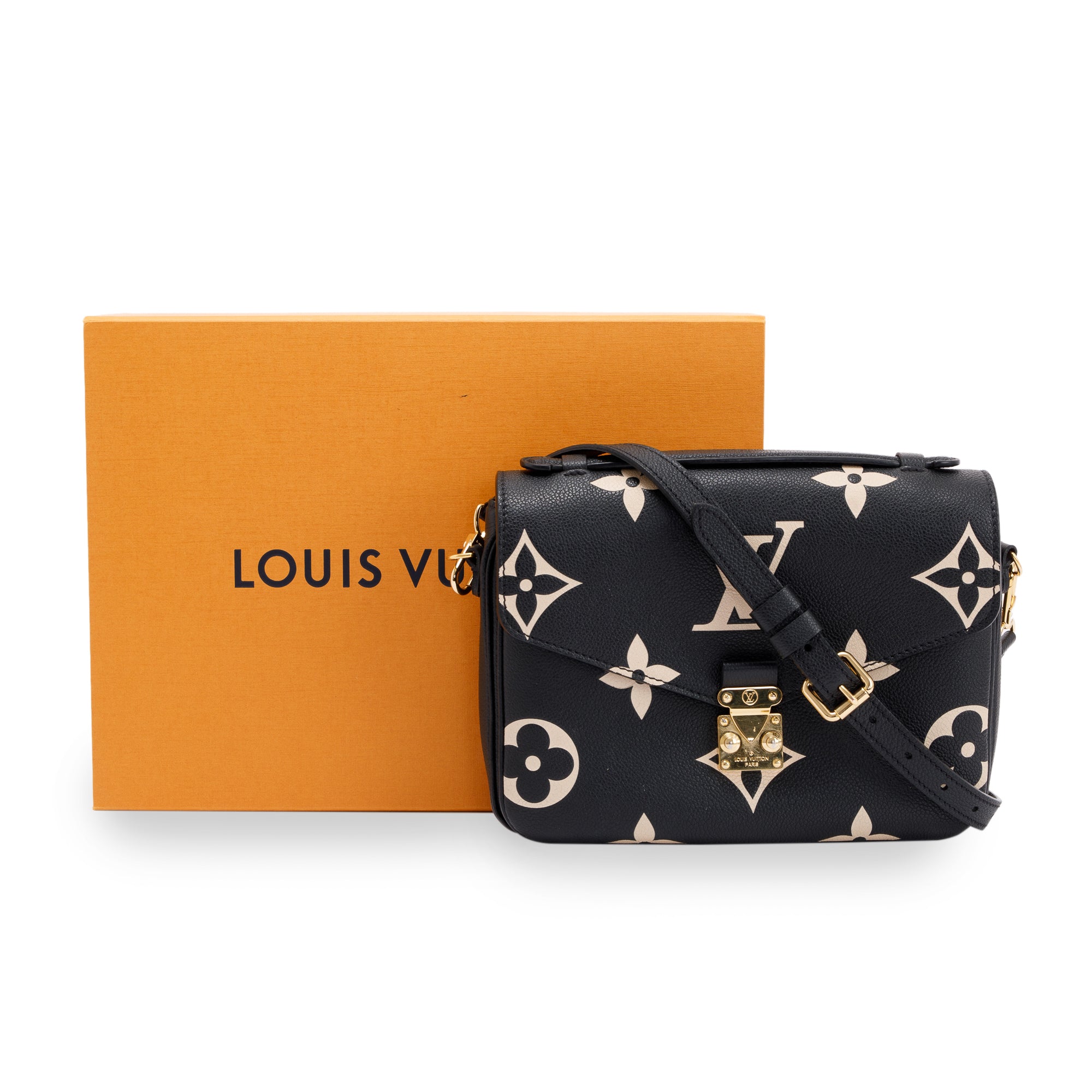 Louis Vuitton 2022 Bicolor Monogram Empreinte Pochette Metis w/ Box