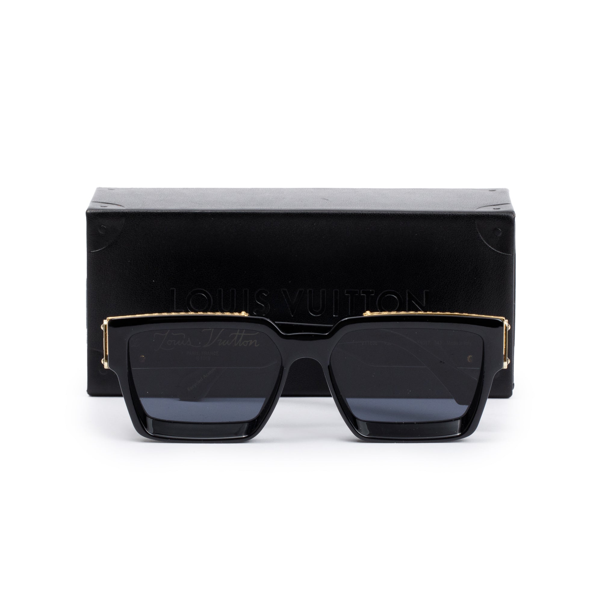 Louis Vuitton 2022 Black Acetate 1.1 Millionaires Sunglasses w/ Case
