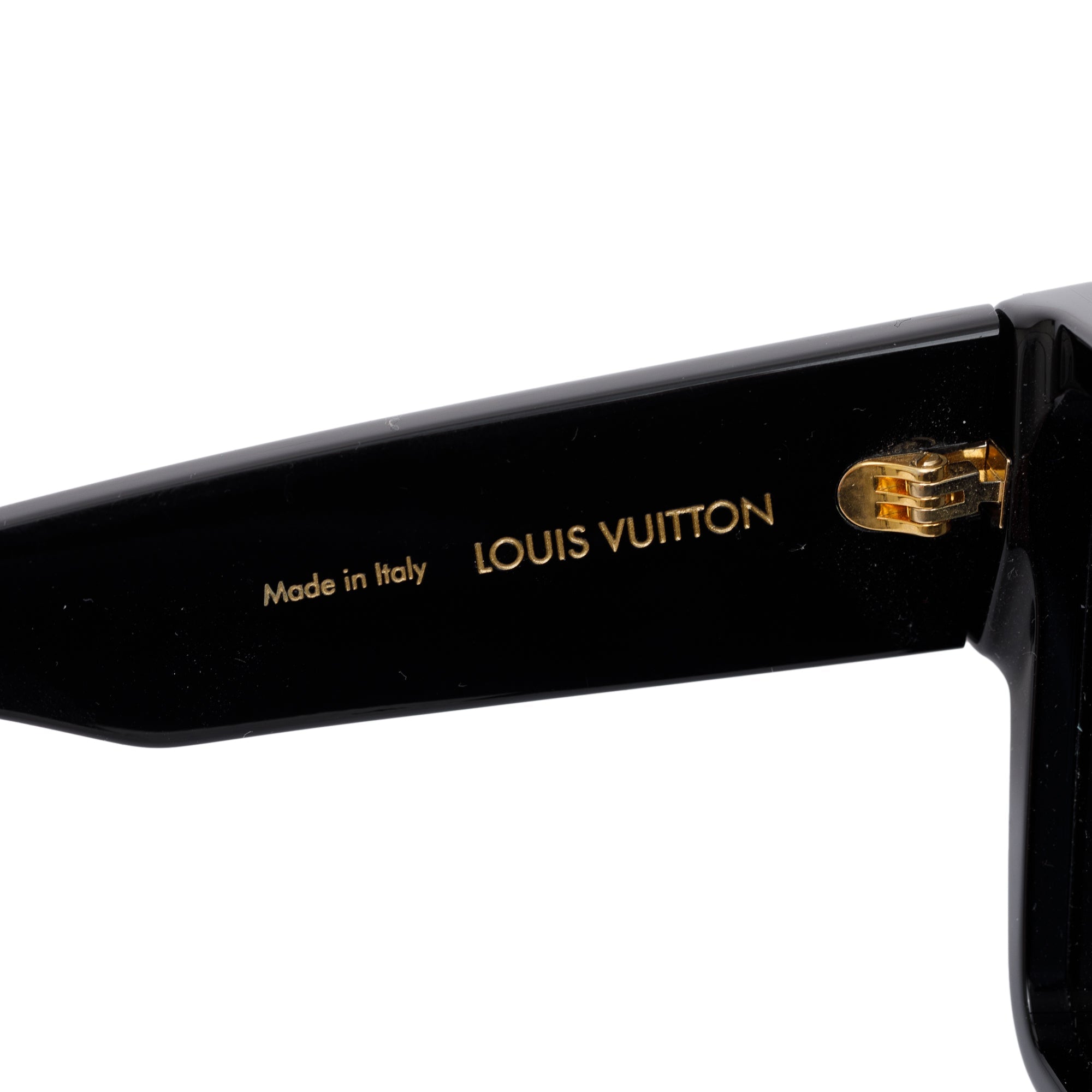 Louis Vuitton 2022 Black Acetate LV Clash Square Sunglasses w/ Case