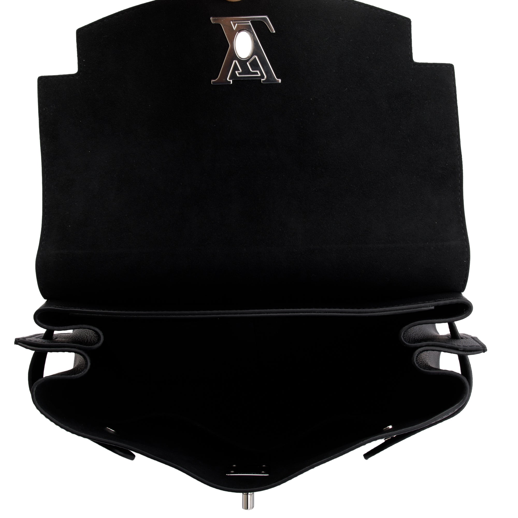 Louis Vuitton 2022 Black Calfskin Leather LockMe Ever MM w/ Strap