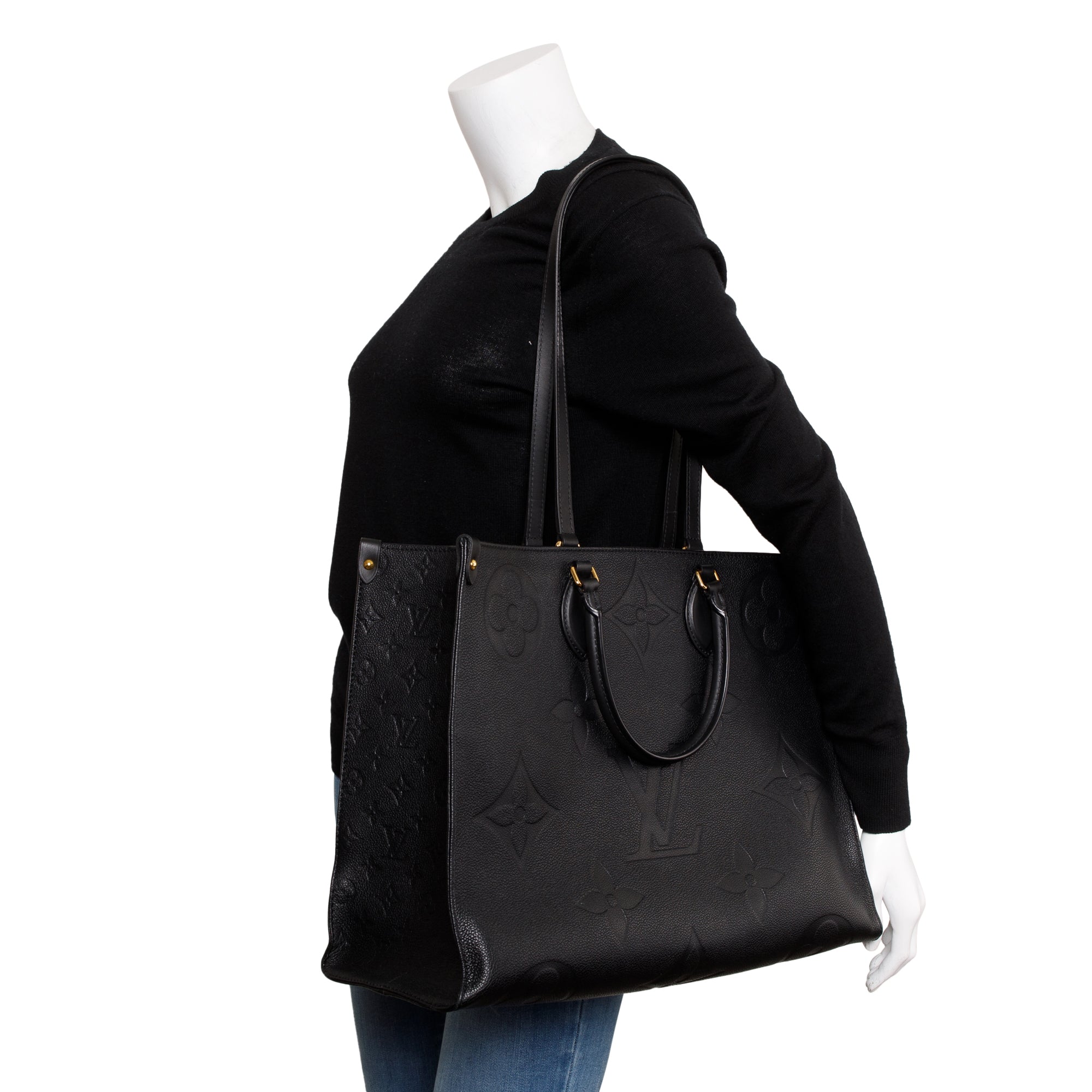 Louis Vuitton 2022 Black Empreinte Leather OnTheGo GM w/ Receipt