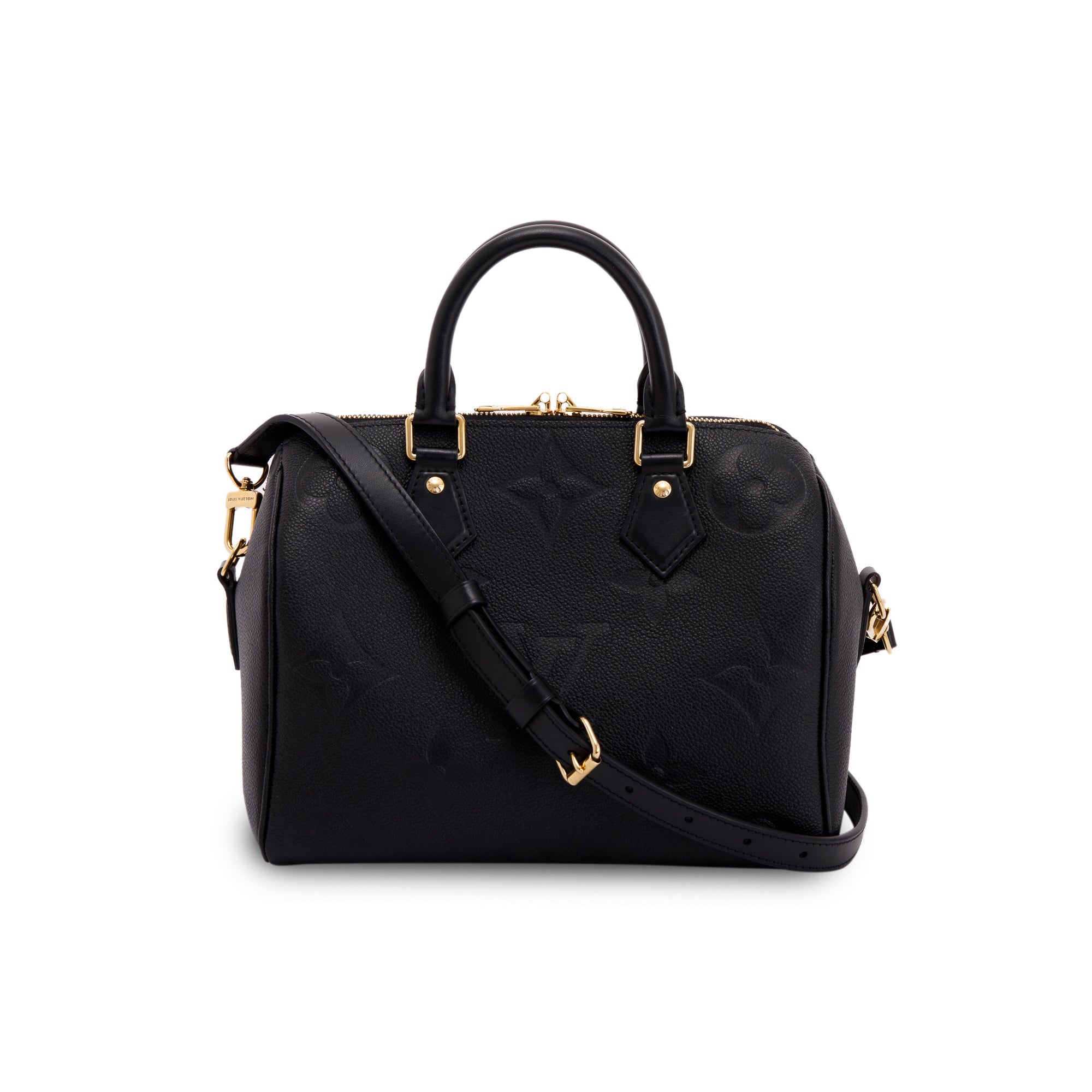 Louis Vuitton 2022 Black Empreinte Speedy Bandouliere 25