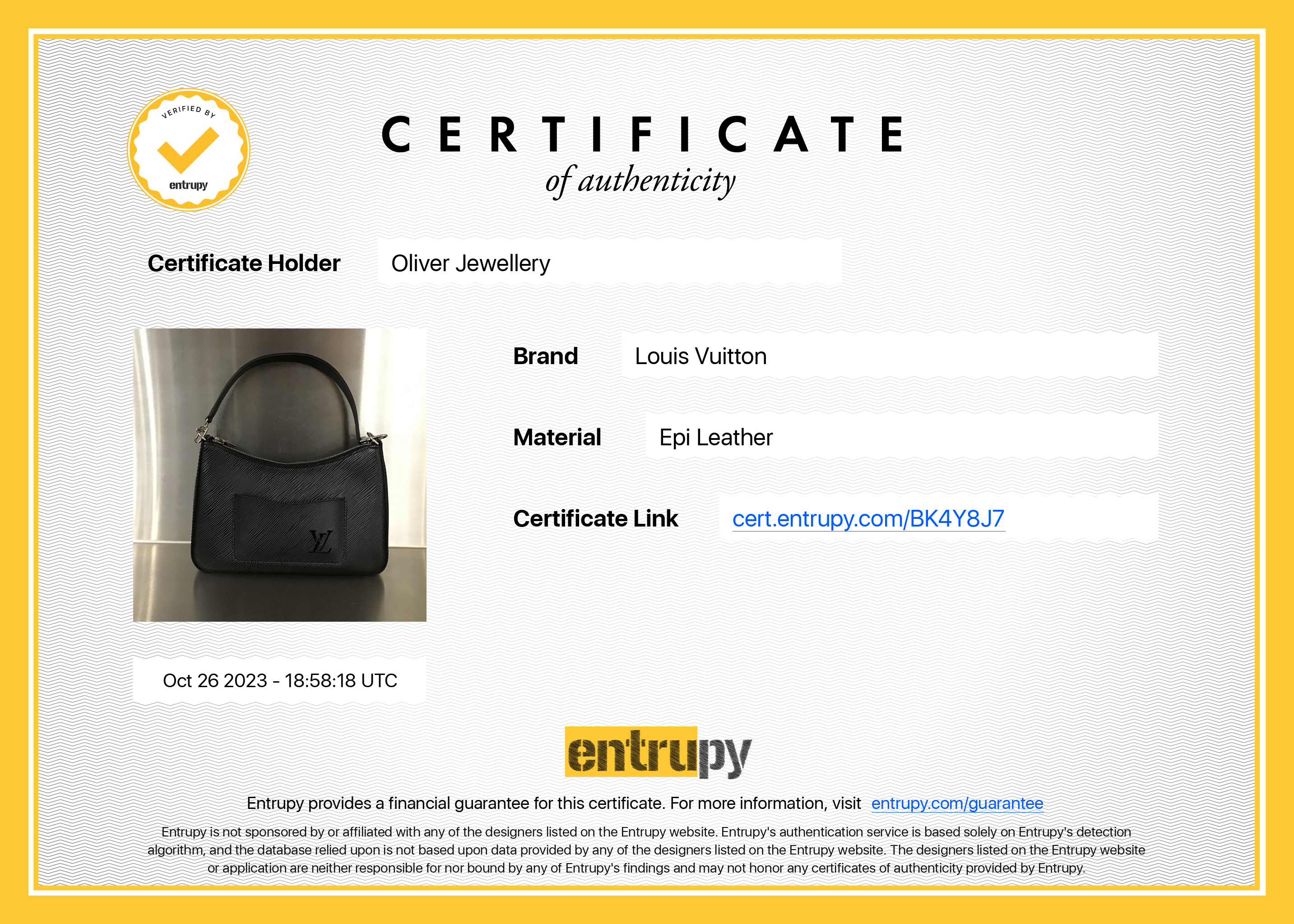 Louis Vuitton 2022 Black Epi Leather Marelle Quartz Bag w/ Box, Straps & Zip Pouch