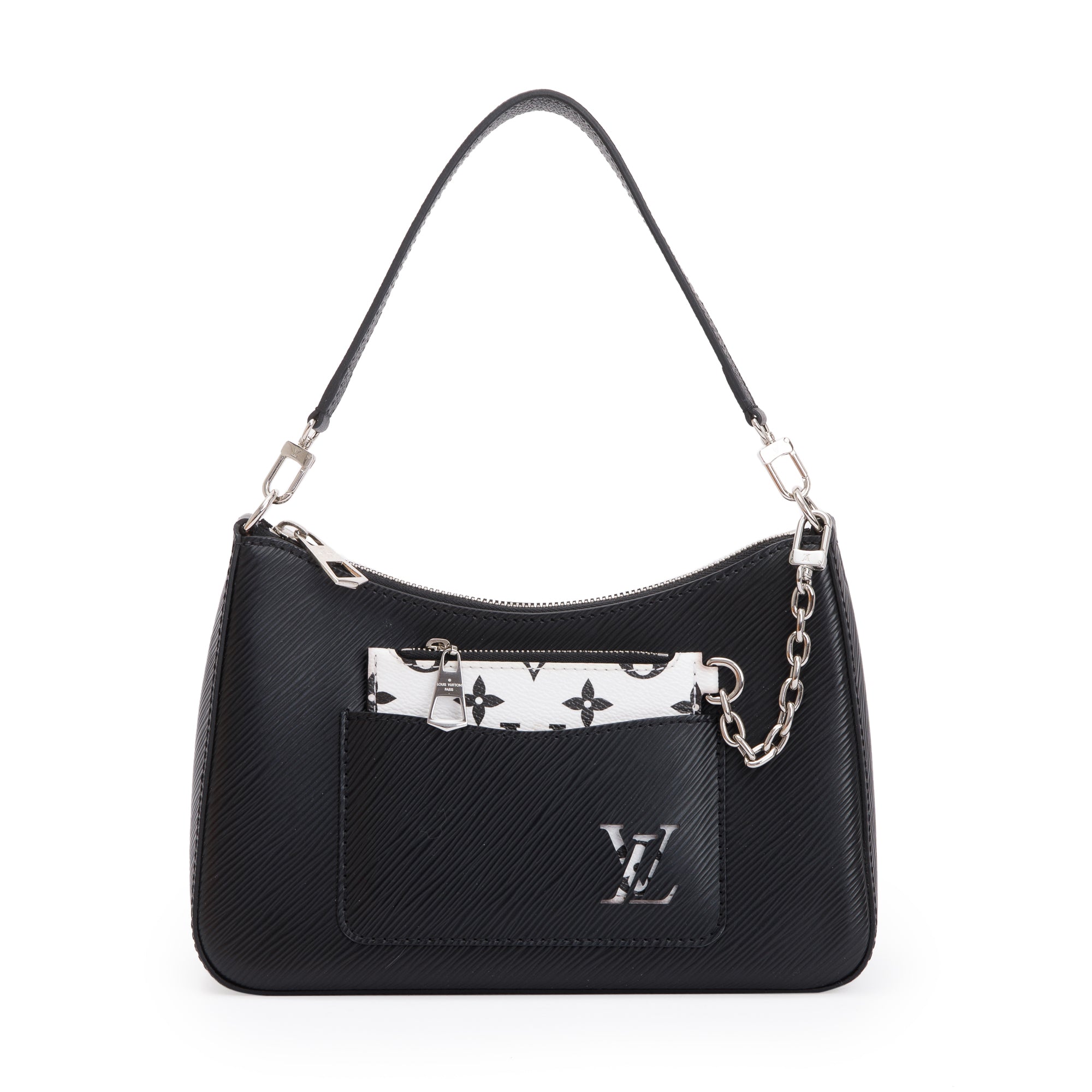 Louis Vuitton 2022 Black Epi Leather Marelle Quartz Bag w/ Box, Straps & Zip Pouch