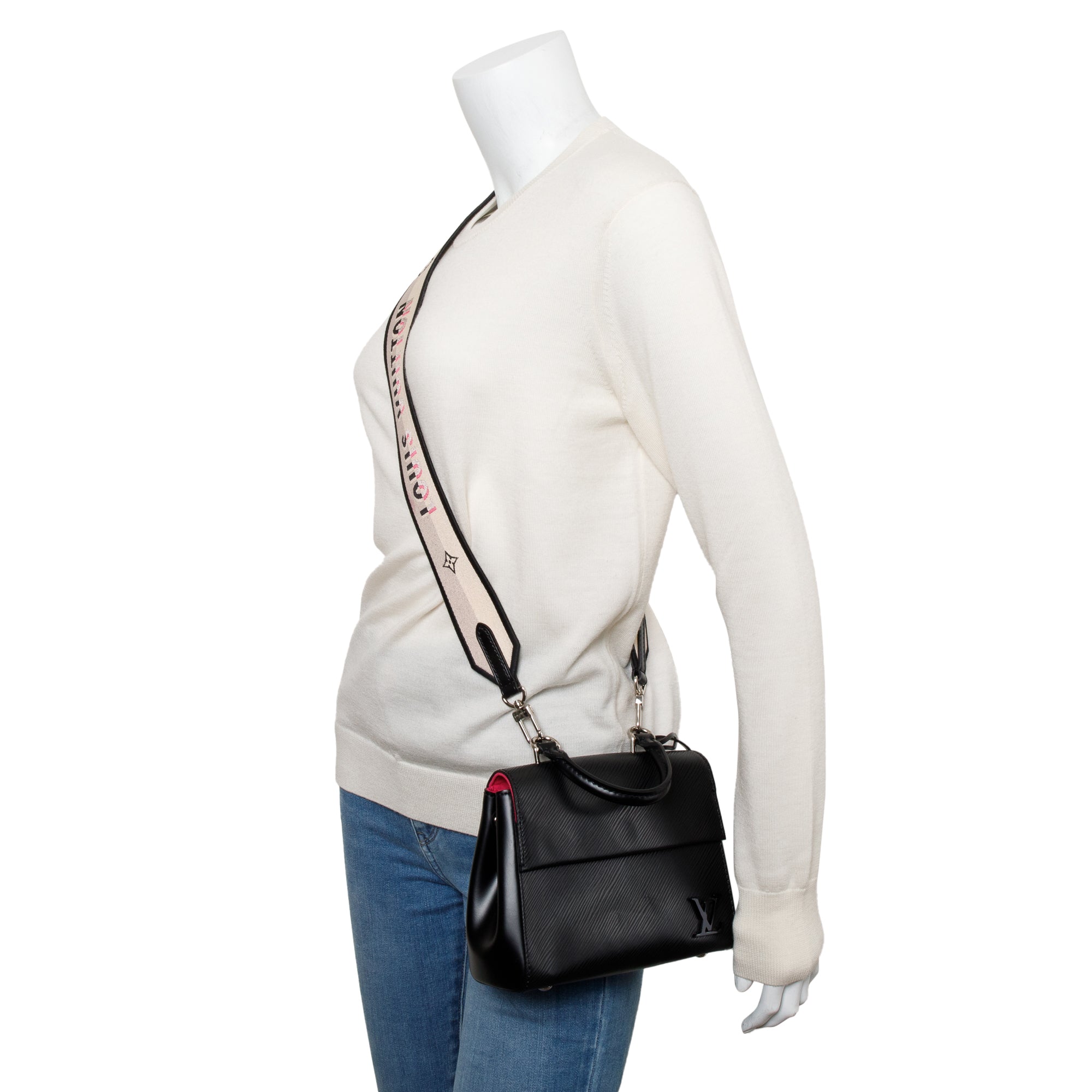 Louis Vuitton 2022 Black Epi Leather Mini Cluny w/ Strap