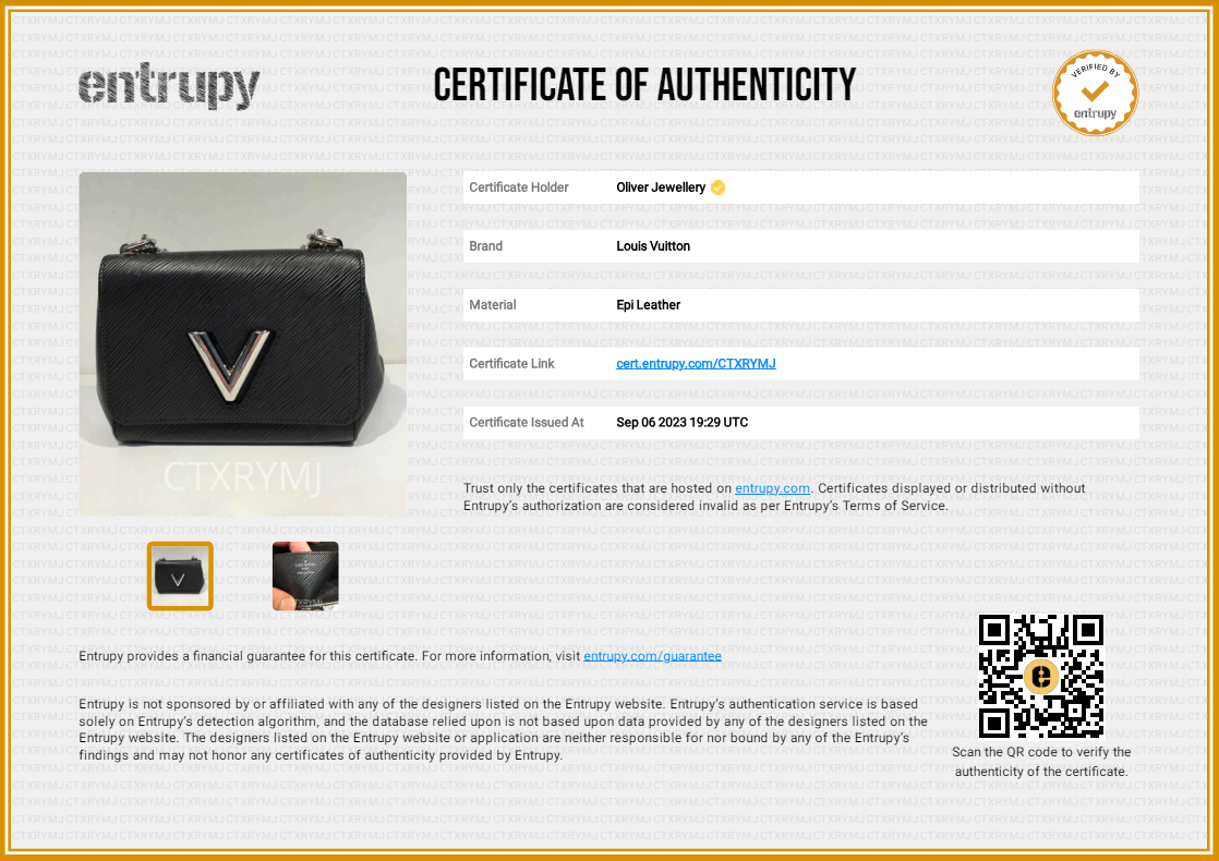 Louis Vuitton 2022 Black Epi Leather Twist PM