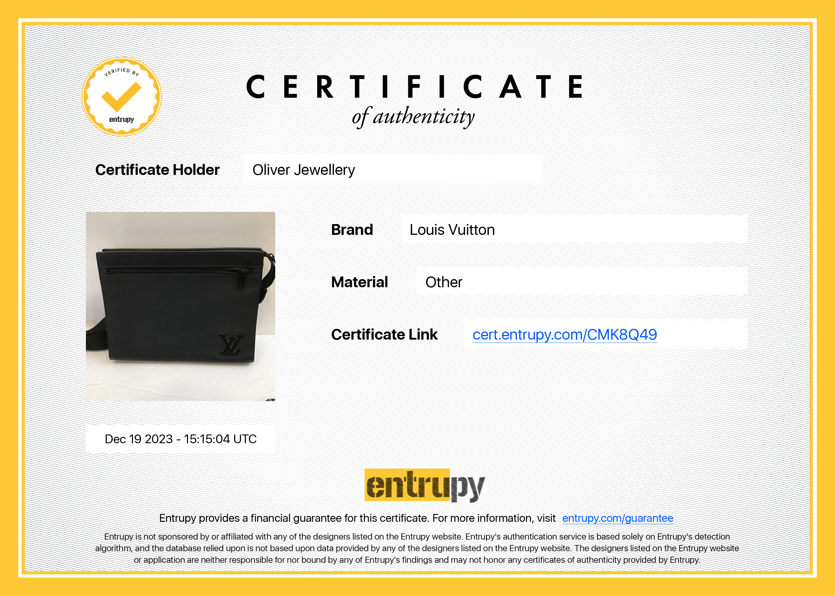 Louis Vuitton 2022 Black LV Aerogram Calfskin Leather Messenger Voyage w/ Receipt