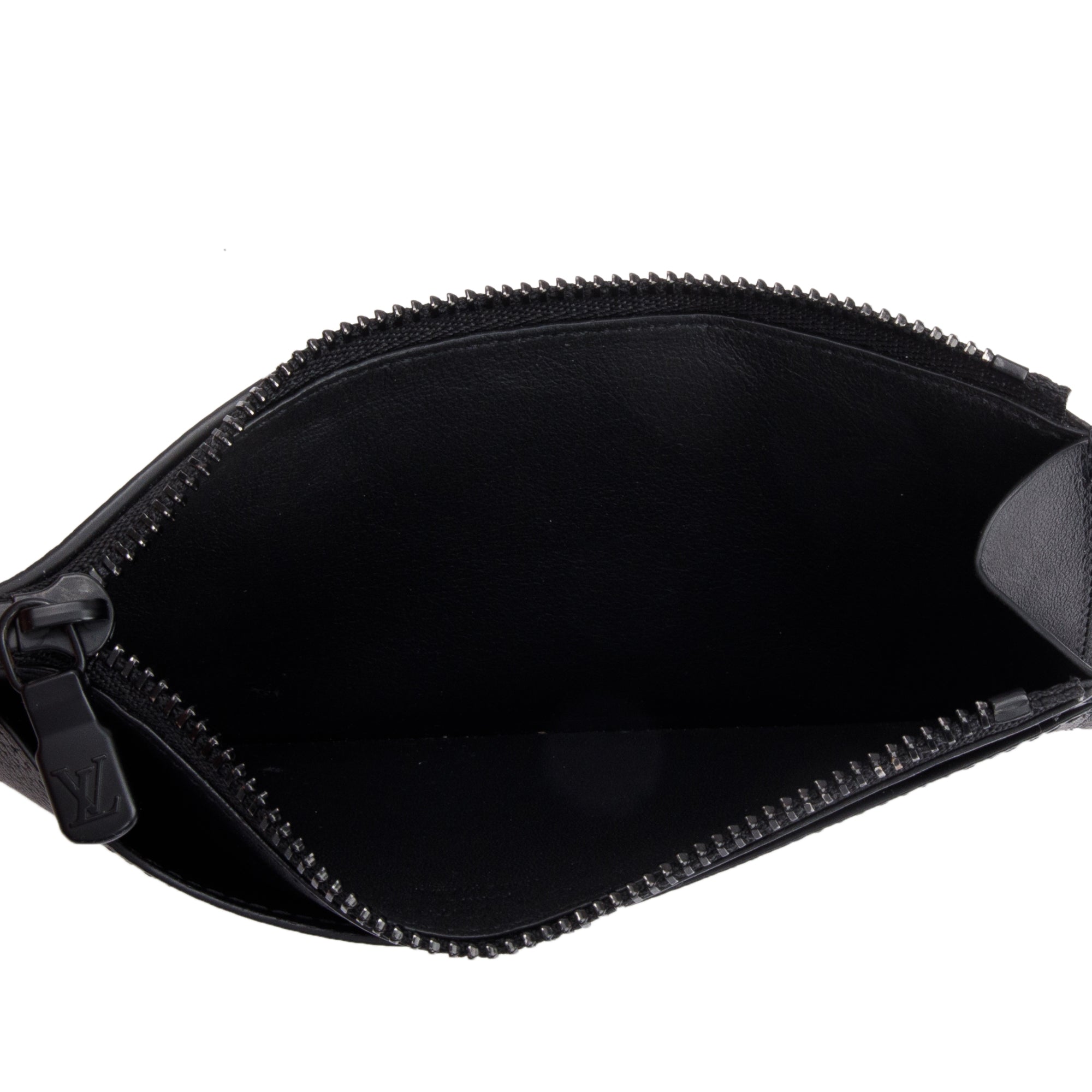 Louis Vuitton 2022 Black Leather Coin Card Holder